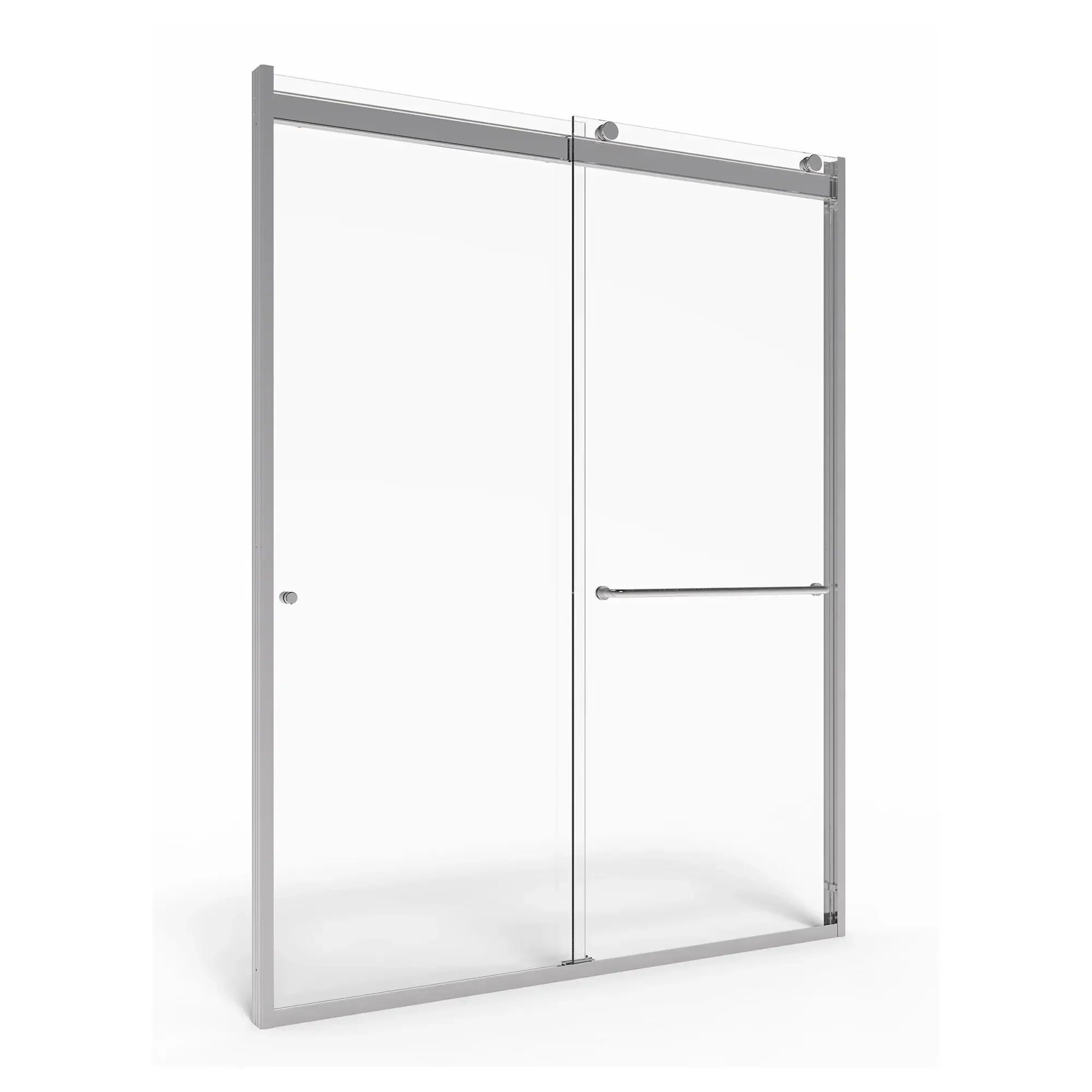 48 x 70-Inch Height Semi-Frameless Top-Roller Sliding Shower Door