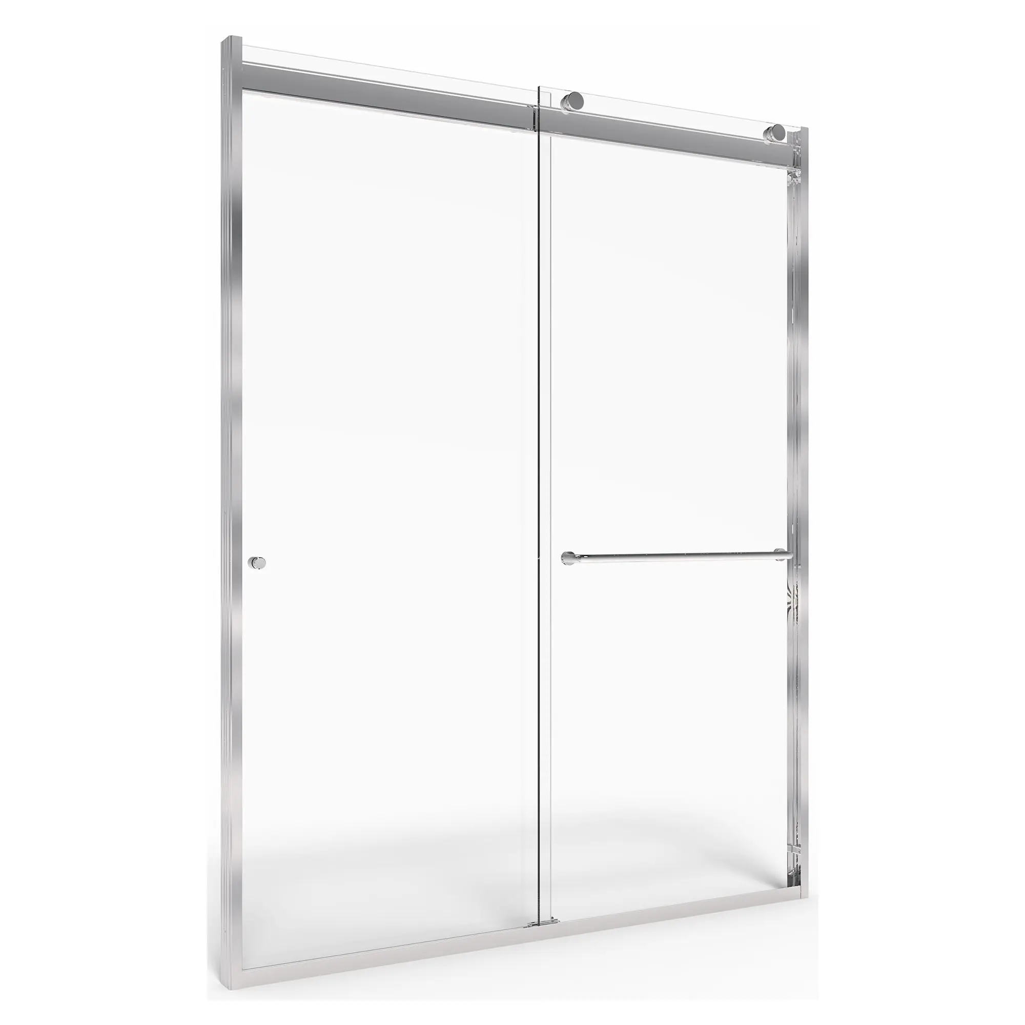 48 x 70-Inch Height Semi-Frameless Top-Roller Sliding Shower Door - Image 4