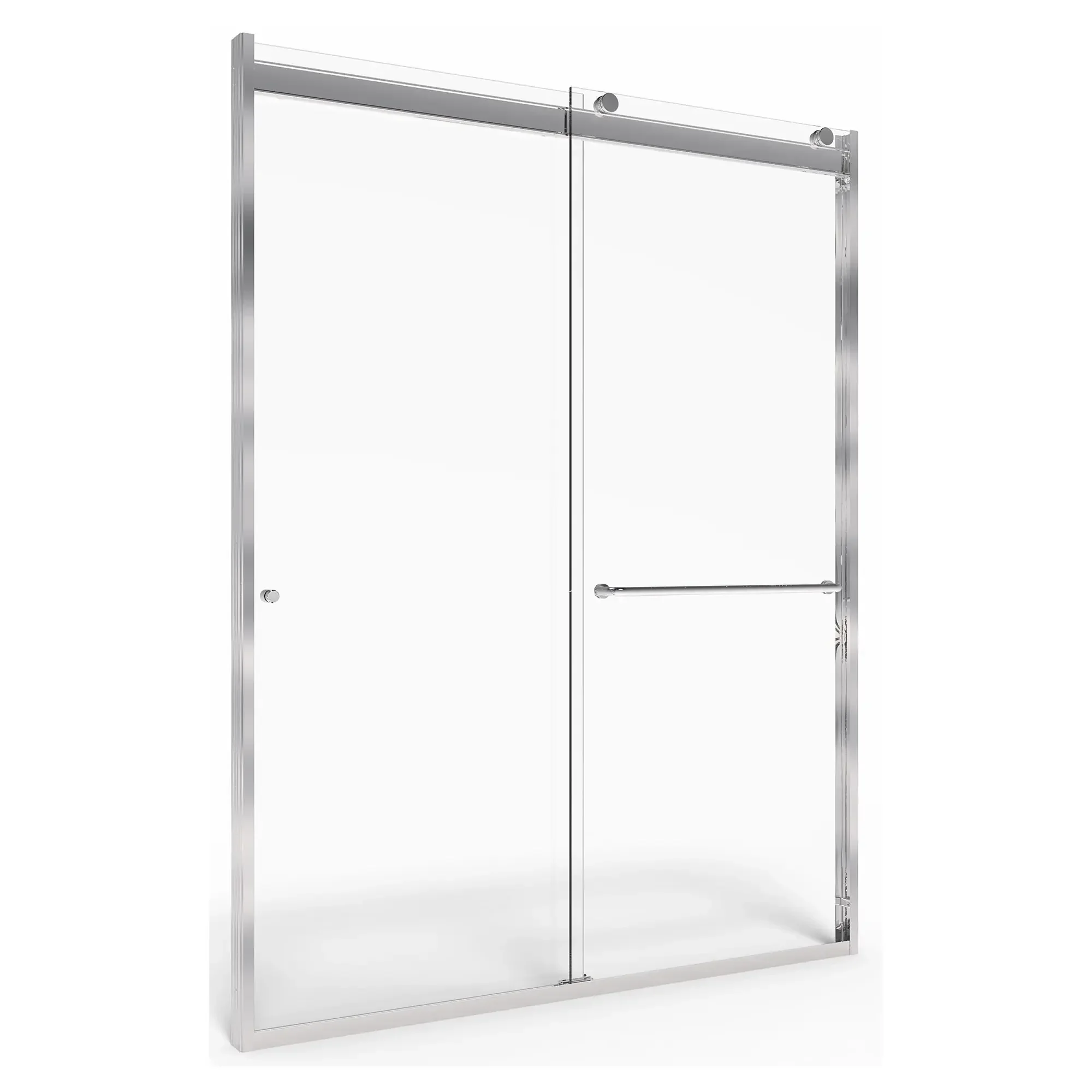 60 x 70-Inch Height Semi-Frameless Top-Roller Sliding Shower Door - Image 4