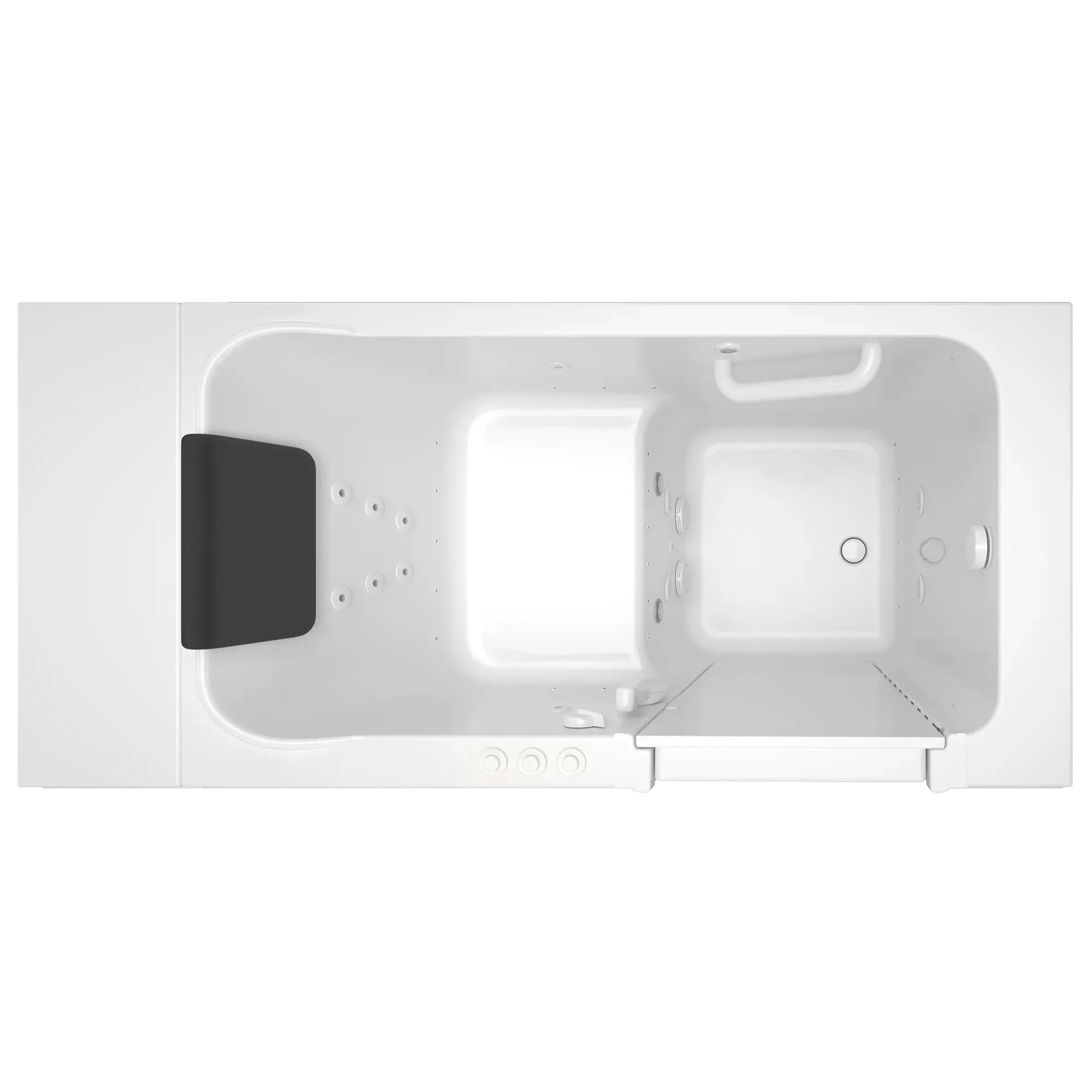 Acrylic Luxury Series 28 x 48-Inch Walk-in Tub With Combination Air Spa and Whirlpool Systems - Right-Hand Drain - Image 3