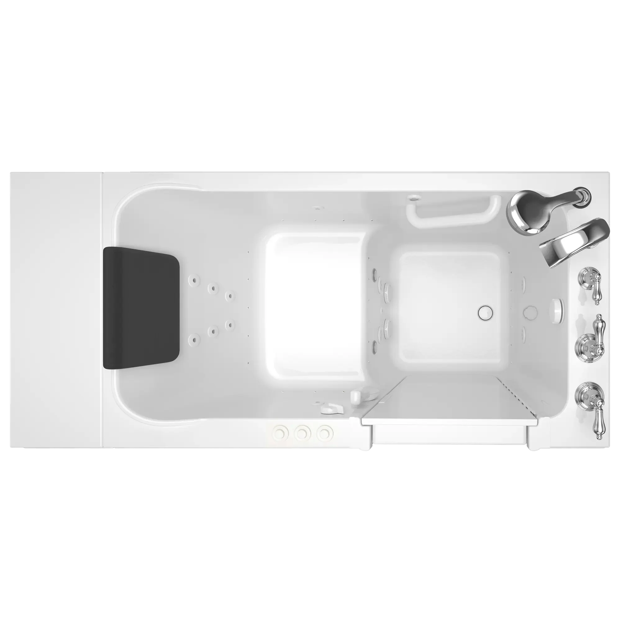 Acrylic Luxury Series 28 x 48-Inch Walk-in Tub With Combination Air Spa and Whirlpool Systems - Right-Hand Drain With Faucet - Image 7