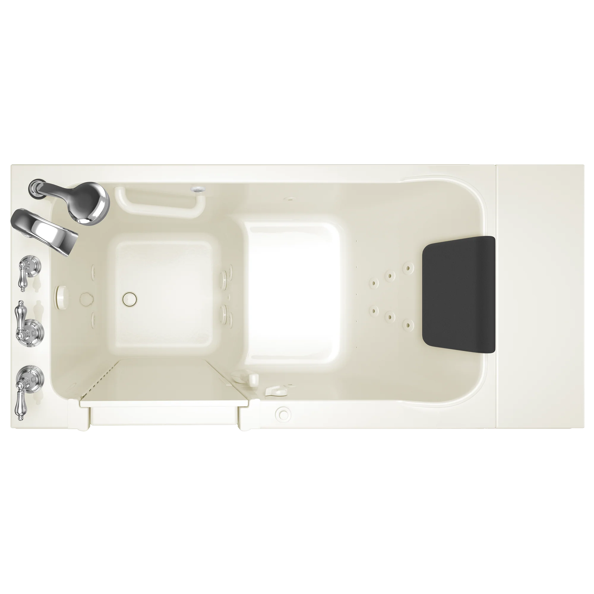 Acrylic Luxury Series 28 x 48-Inch Walk-in Tub With Whirlpool System - Left-Hand Drain With Faucet