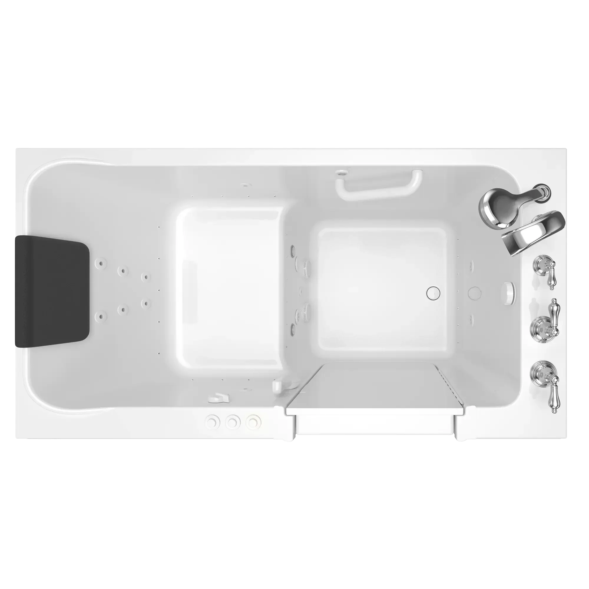 Acrylic Luxury Series 32 x 60 -Inch Walk-in Tub With Combination Air Spa and Whirlpool Systems - Right-Hand Drain With Faucet - Image 14
