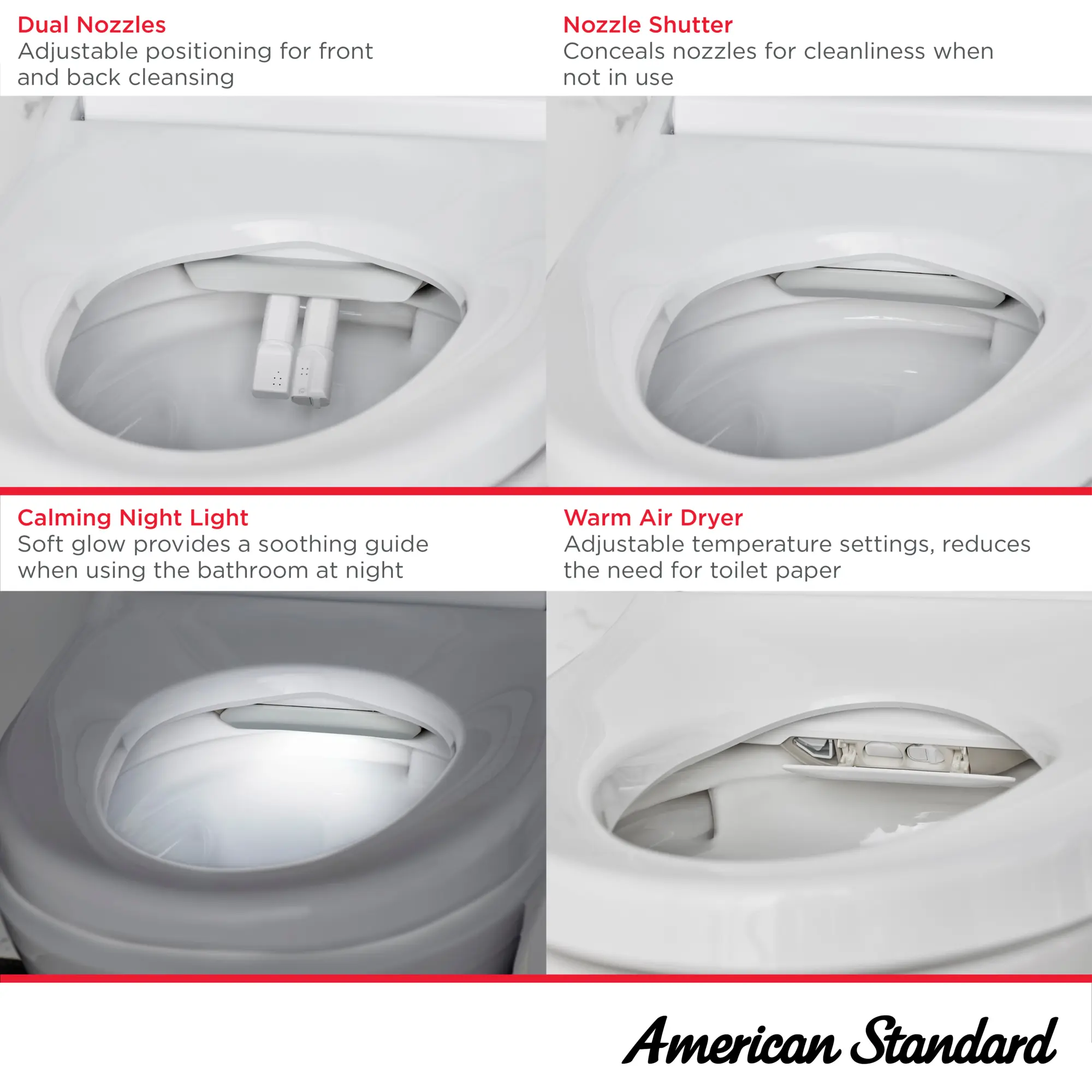 Advanced Clean® 100 1.32 gpf/4.9 Lpf and 0.92 gpf/3.4 Lpf SpaLet® Bidet Toilet - Image 18