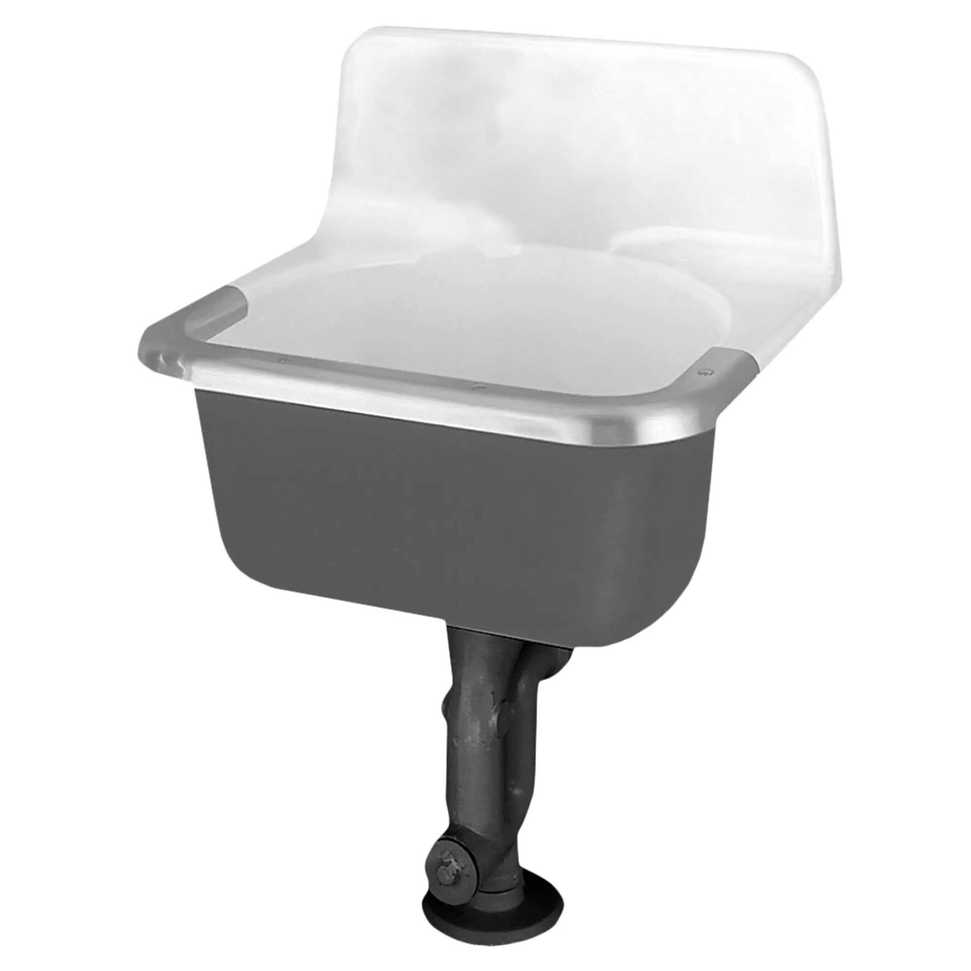 Akron® Wall-Hung Cast Iron Service Sink With Plain Back and Rim Guard - Image 6