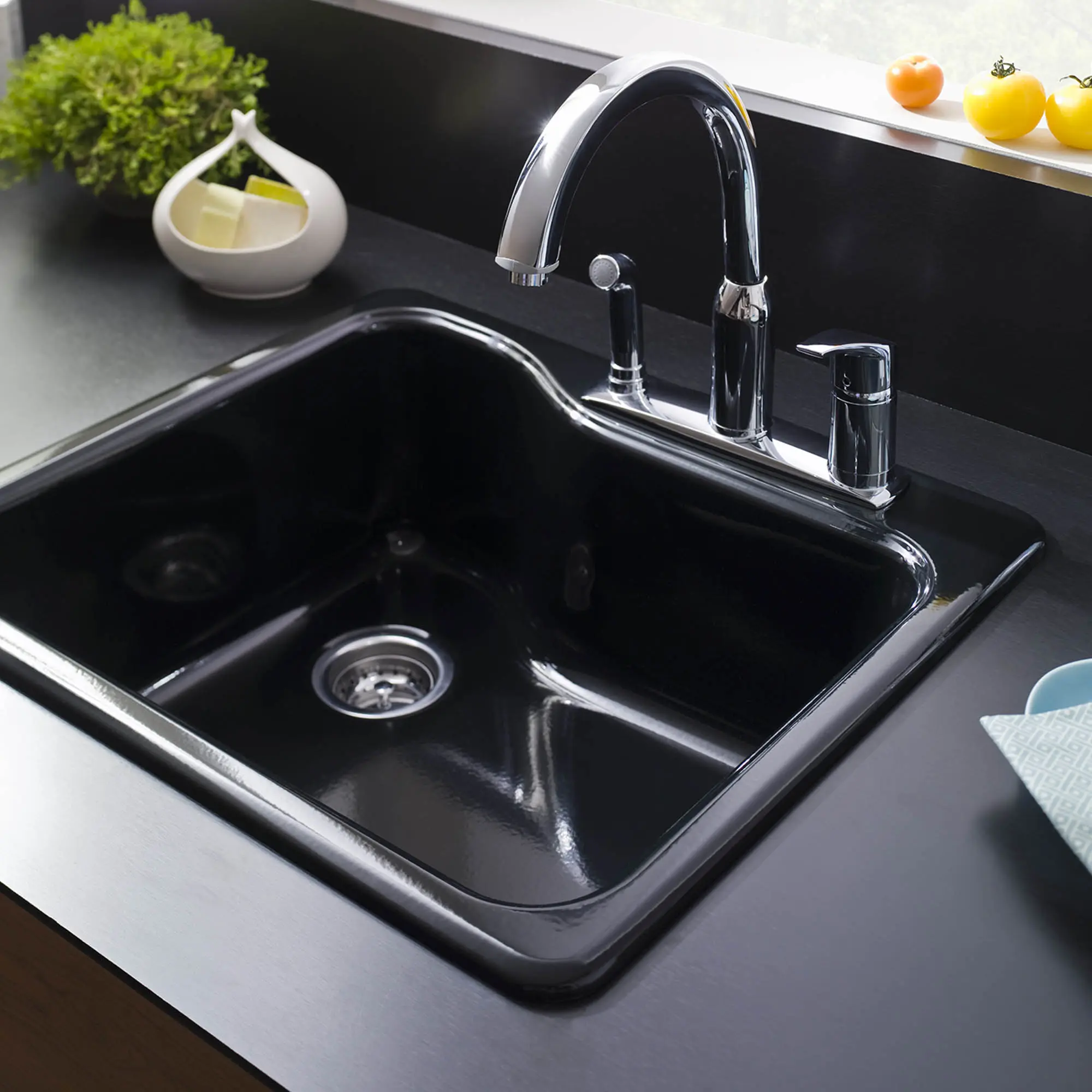 Arch Single Handle High Arc Kitchen Faucet with Side Spray - Image 10