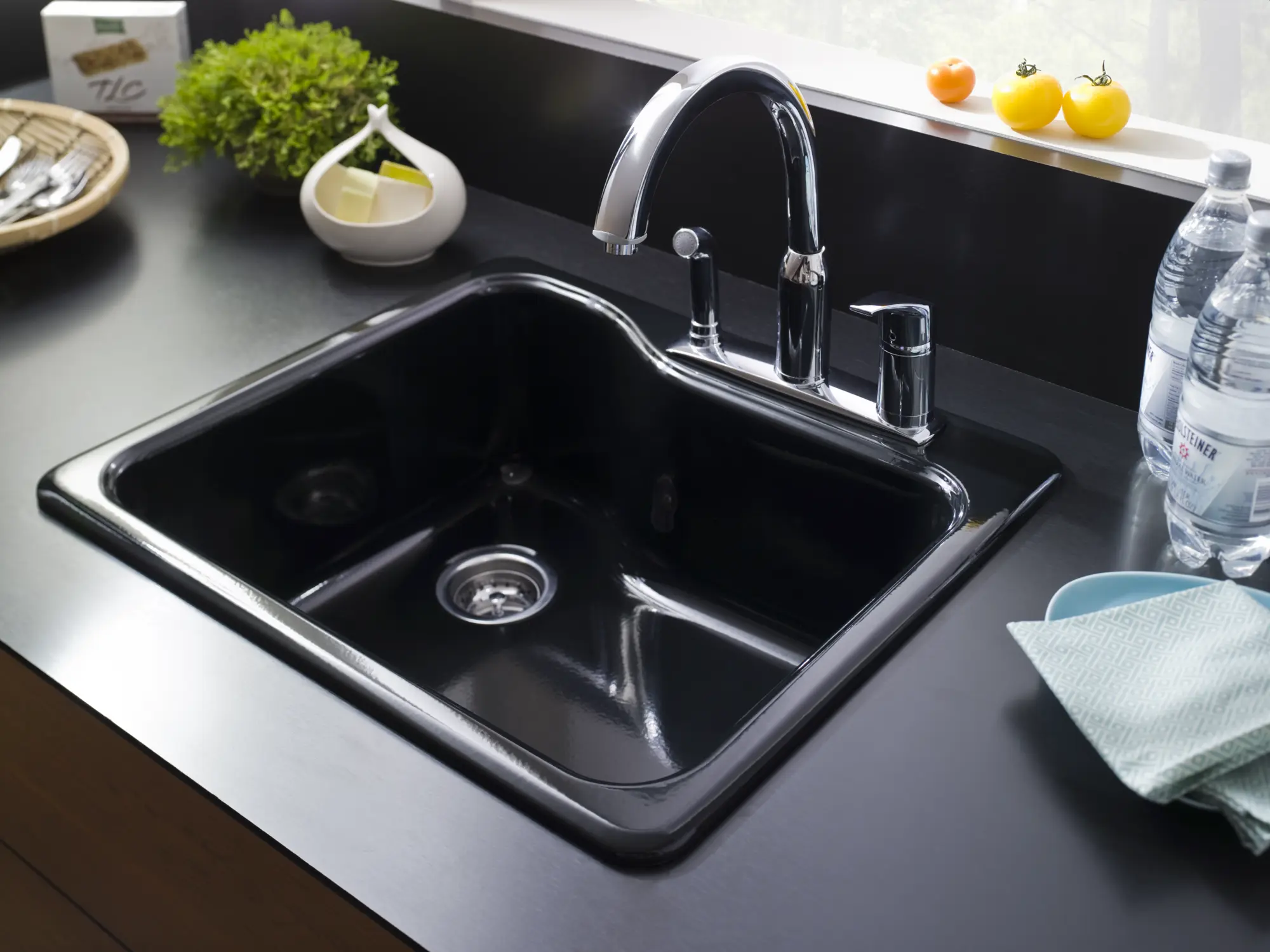 Arch Single Handle High Arc Kitchen Faucet with Side Spray - Image 14