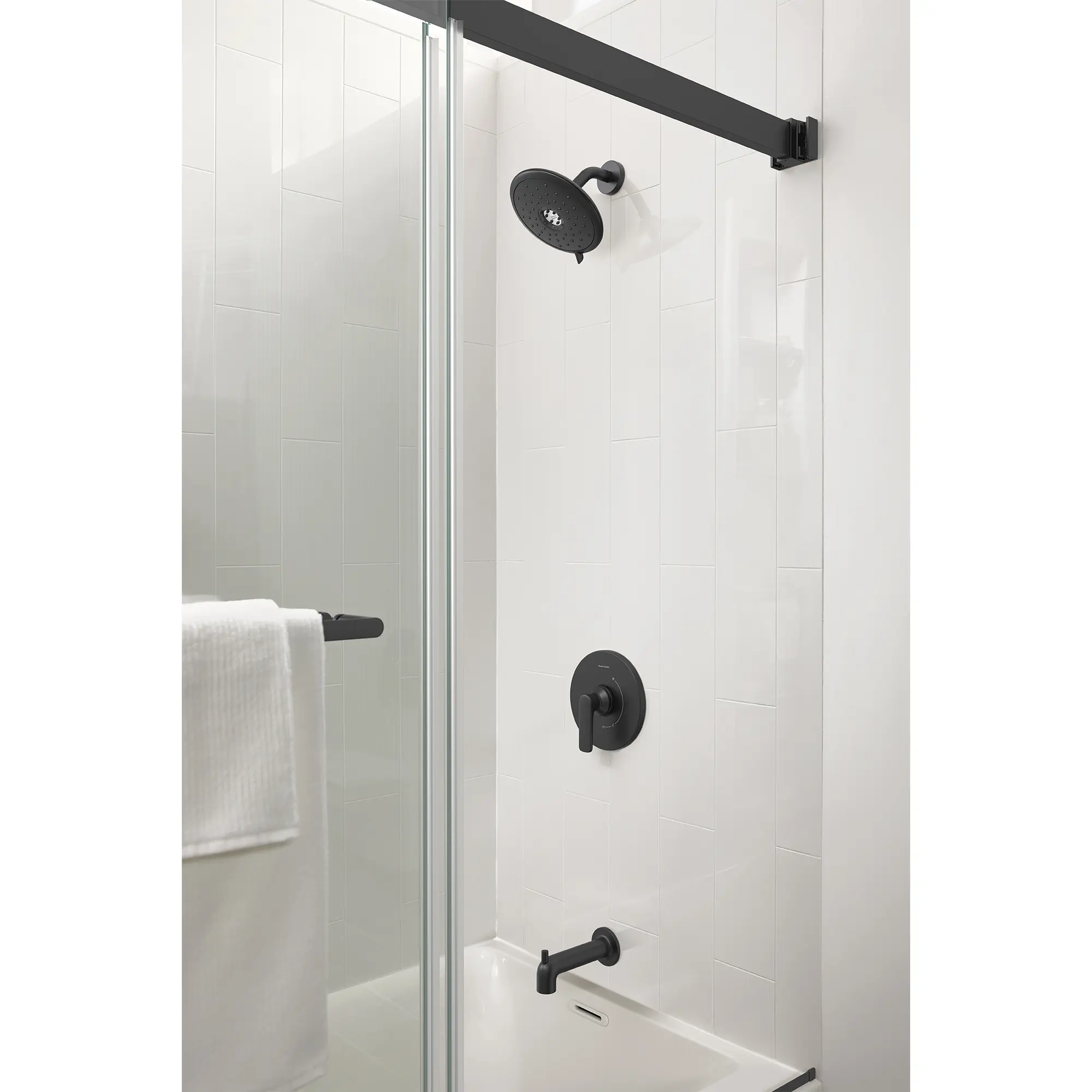 Aspirations 1.8 gpm/6.8 L/min Tub and Shower Trim Kit With Water-Saving Showerhead and Double Ceramic Pressure Balance Cartridge With Lever Handle - Image 4