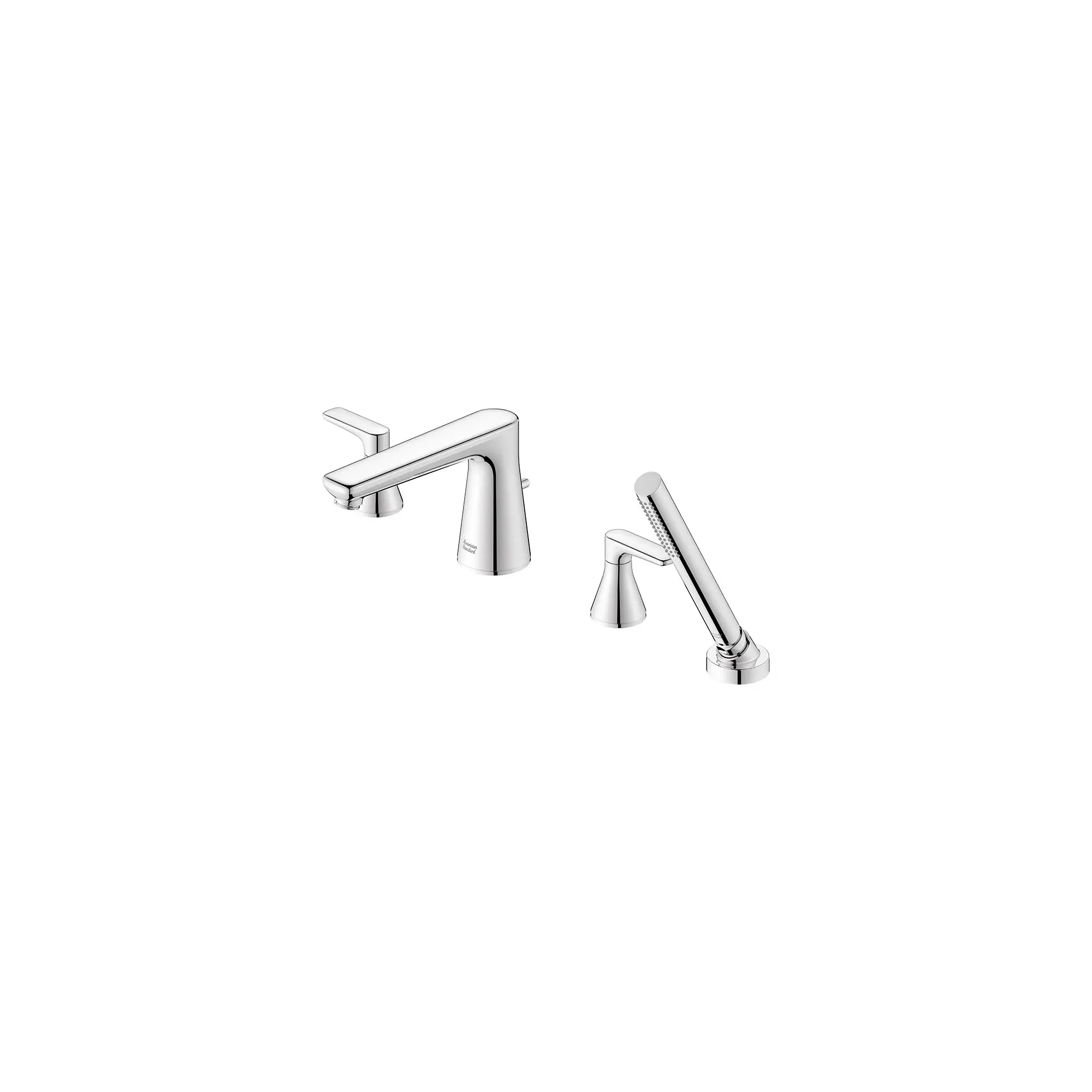 Aspirations 4-Hole 2-Handle Deck Mount Roman Tub Faucet With Lever Handles and Personal Shower - Image 17