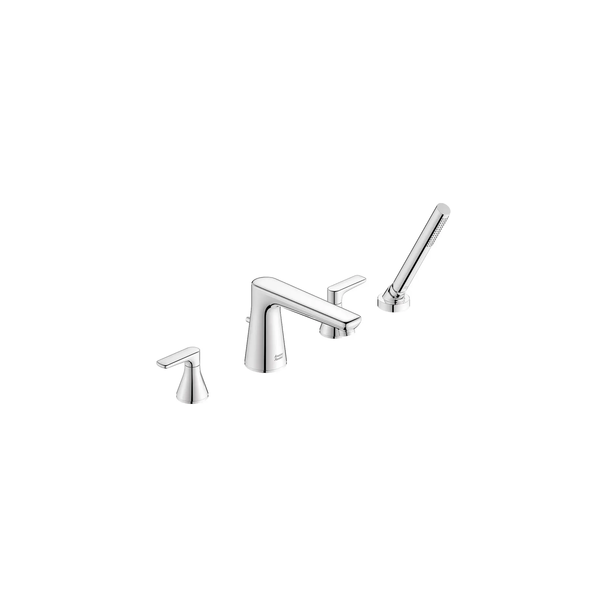 Aspirations 4-Hole 2-Handle Deck Mount Roman Tub Faucet With Lever Handles and Personal Shower - Image 18