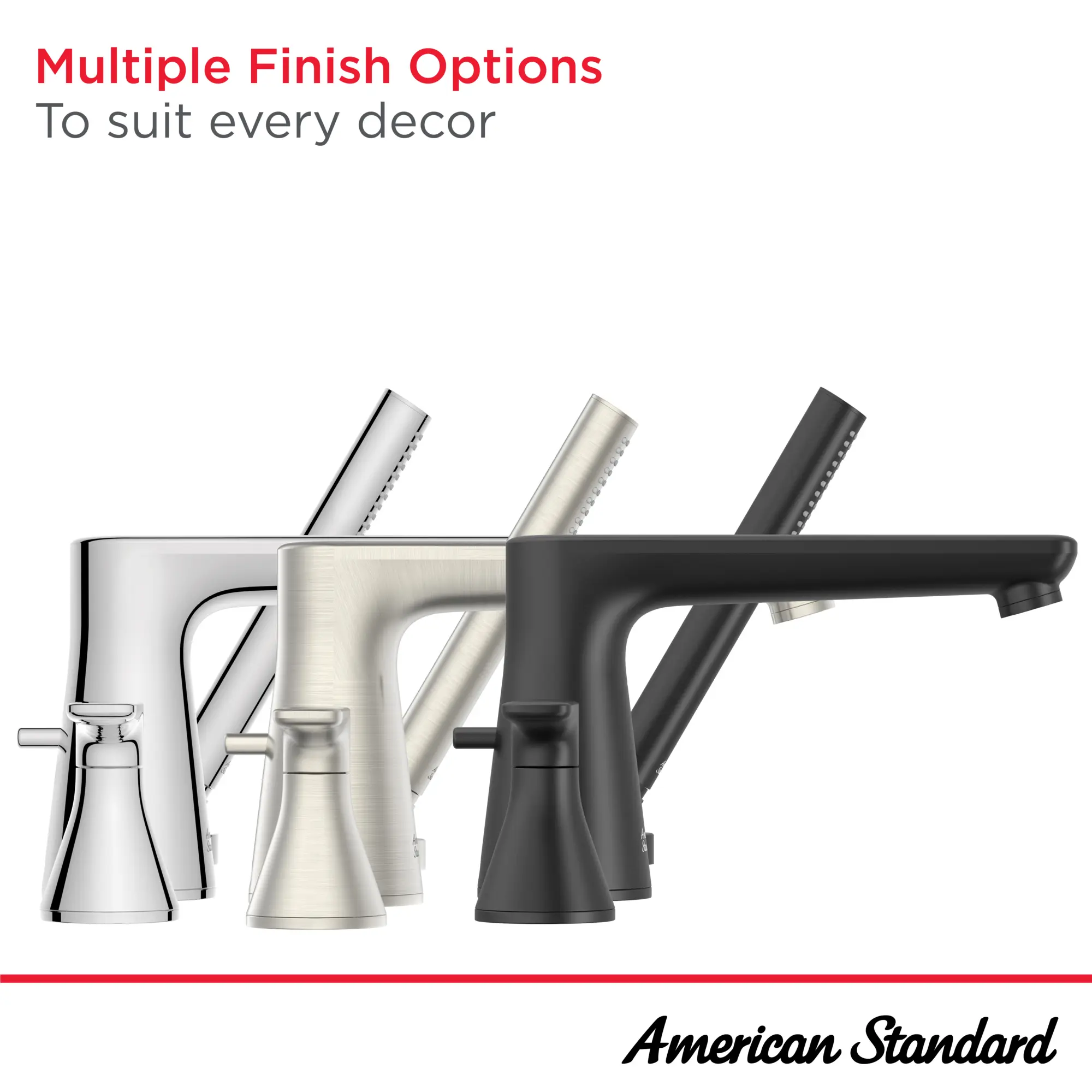 Aspirations 4-Hole 2-Handle Deck Mount Roman Tub Faucet With Lever Handles and Personal Shower - Image 30