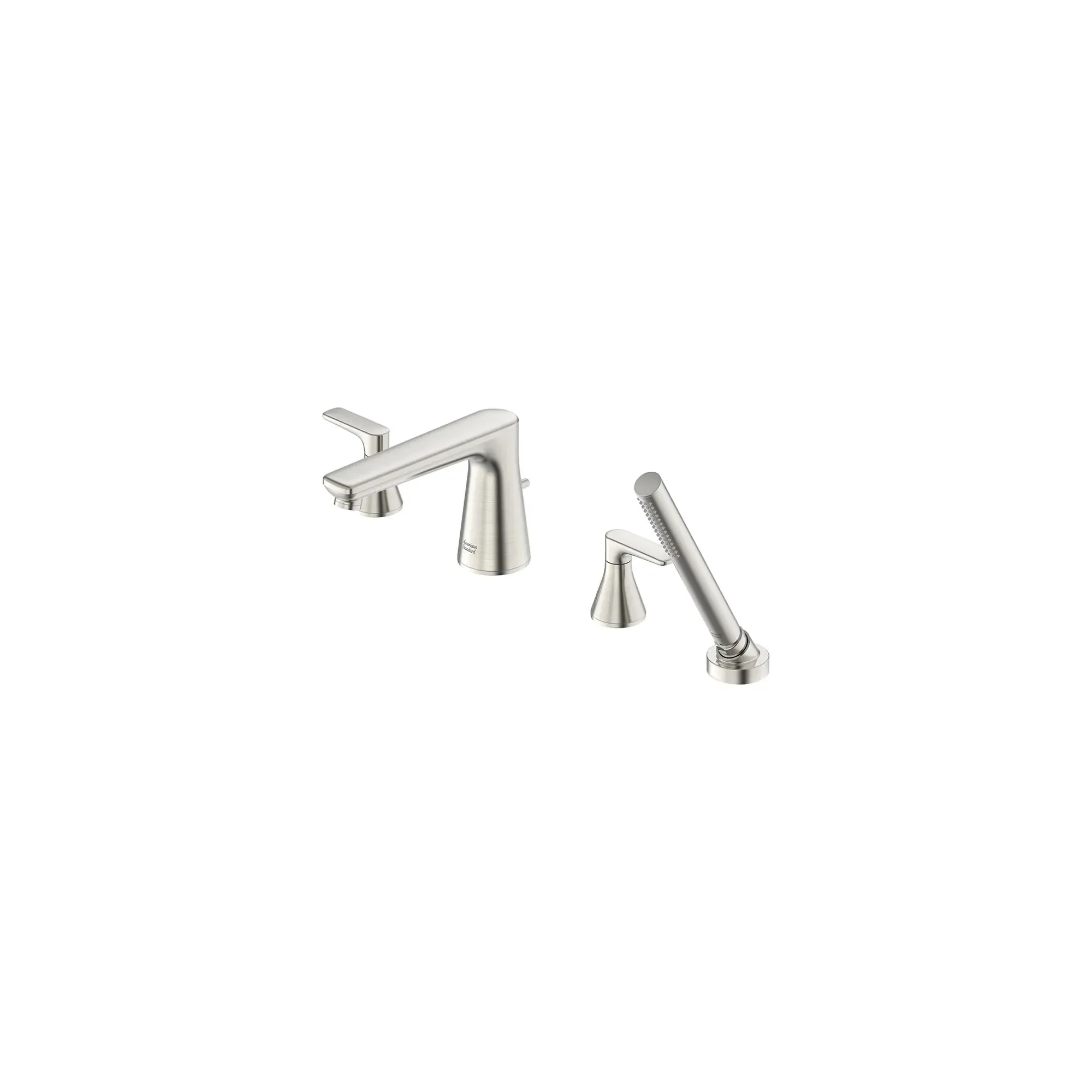 Aspirations 4-Hole 2-Handle Deck Mount Roman Tub Faucet With Lever Handles and Personal Shower - Image 4