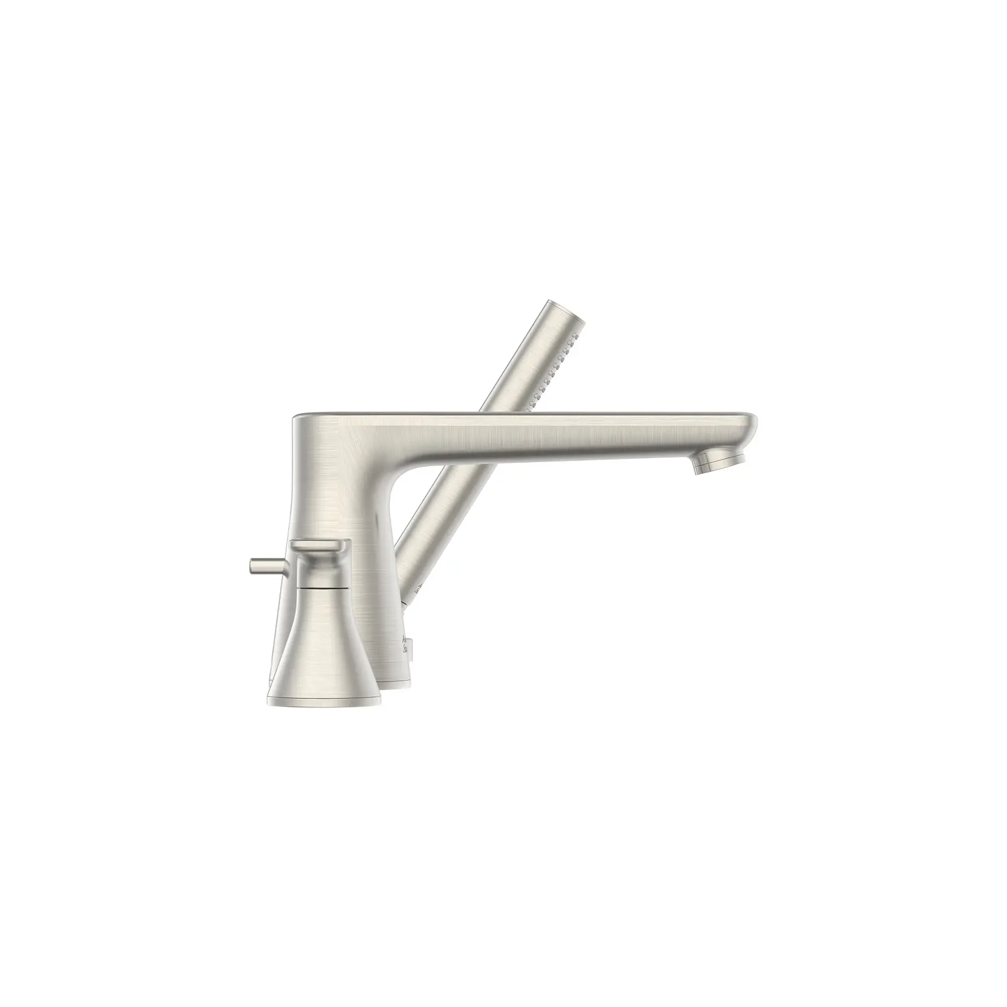Aspirations 4-Hole 2-Handle Deck Mount Roman Tub Faucet With Lever Handles and Personal Shower - Image 5