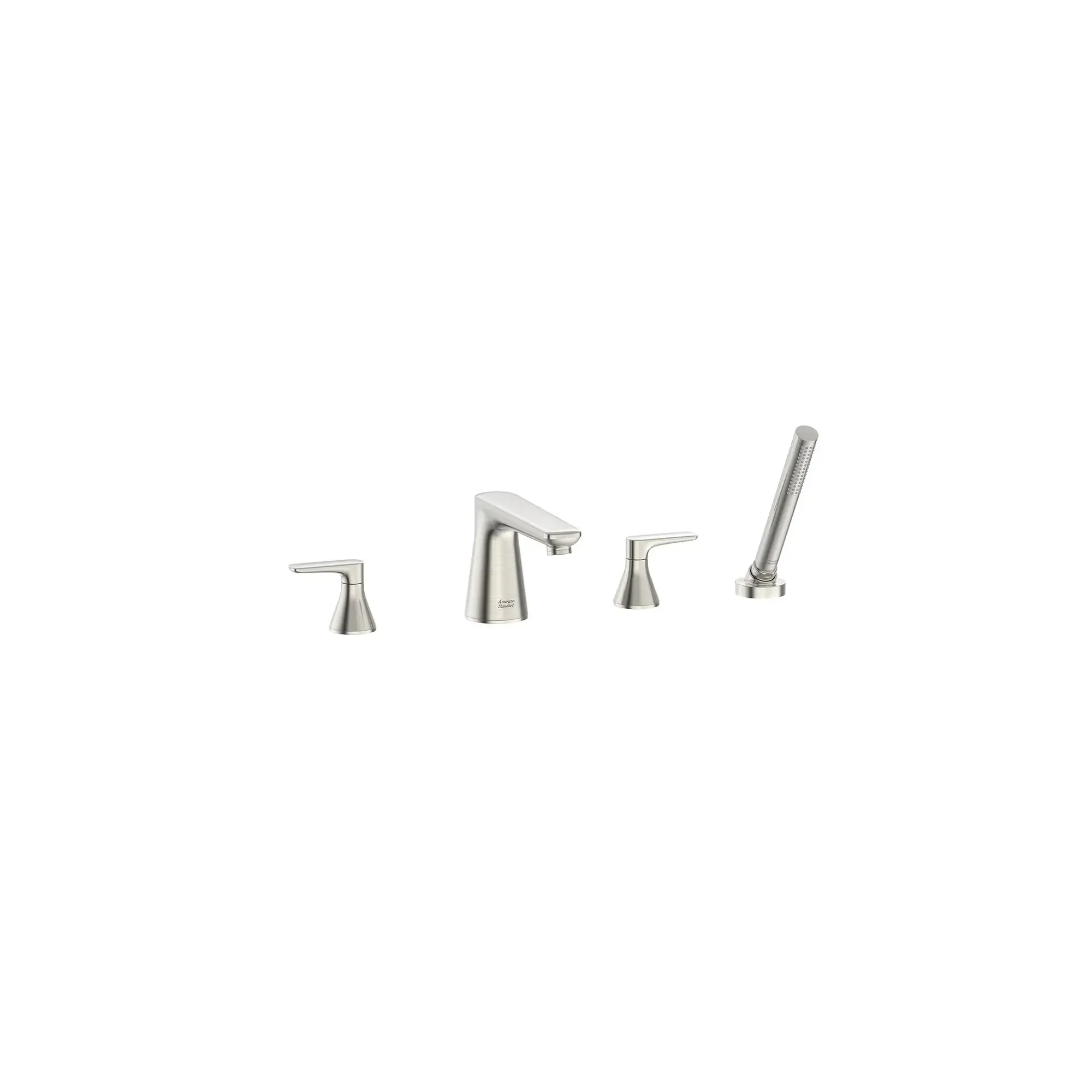 Aspirations 4-Hole 2-Handle Deck Mount Roman Tub Faucet With Lever Handles and Personal Shower - Image 56