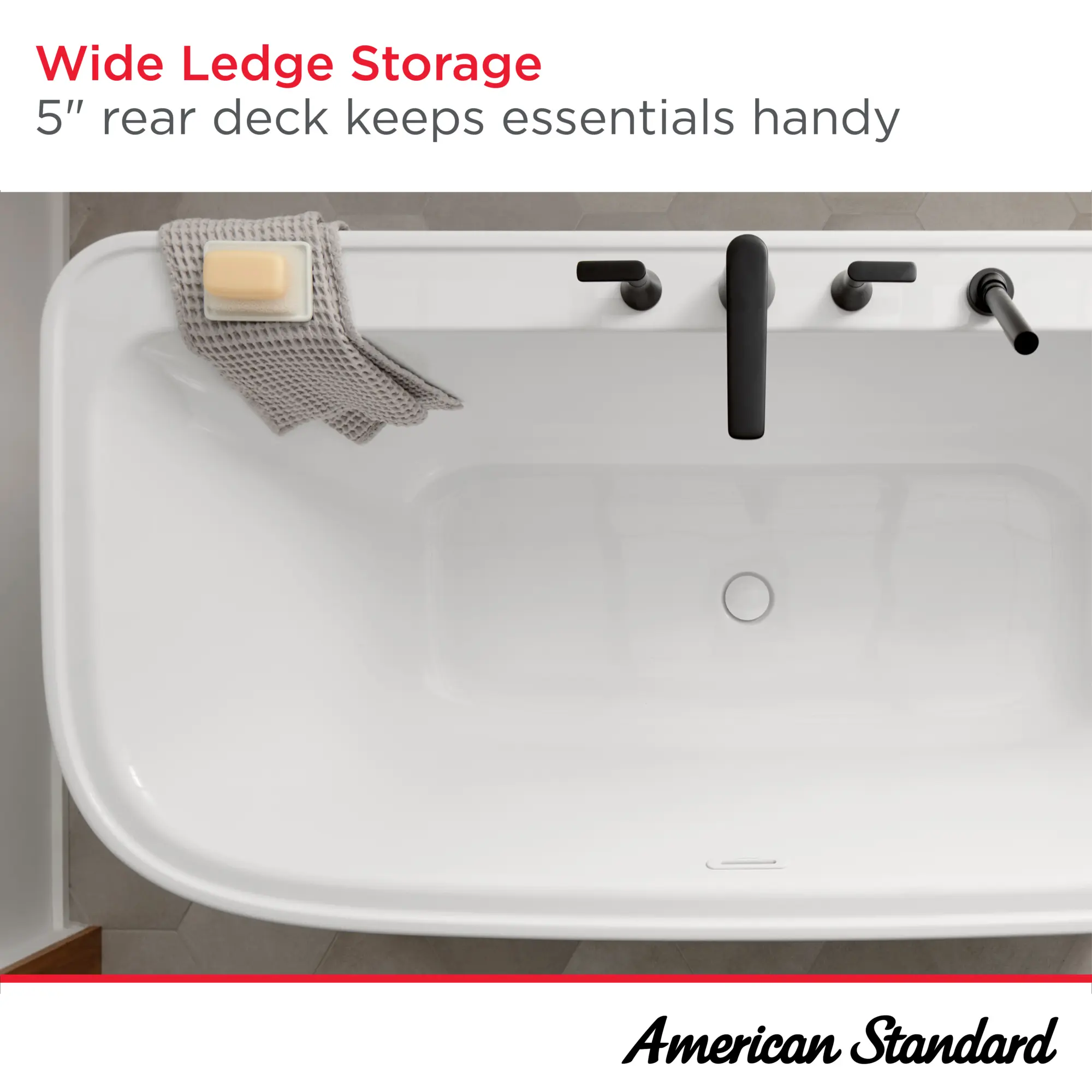 Aspirations 60 x 34-Inch Freestanding Bathtub With White Drain and Overflow - Image 15