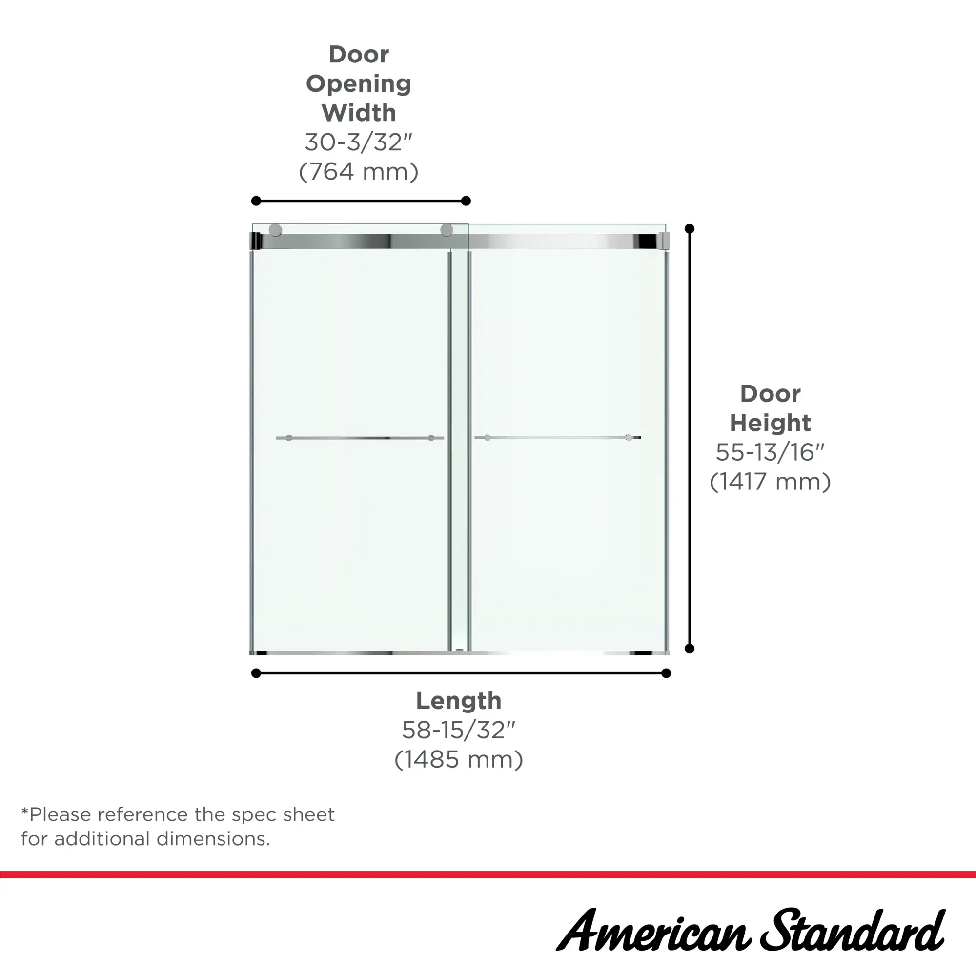 Aspirations 60 x 60-Inch Frameless Sliding Bathtub Door - Image 40