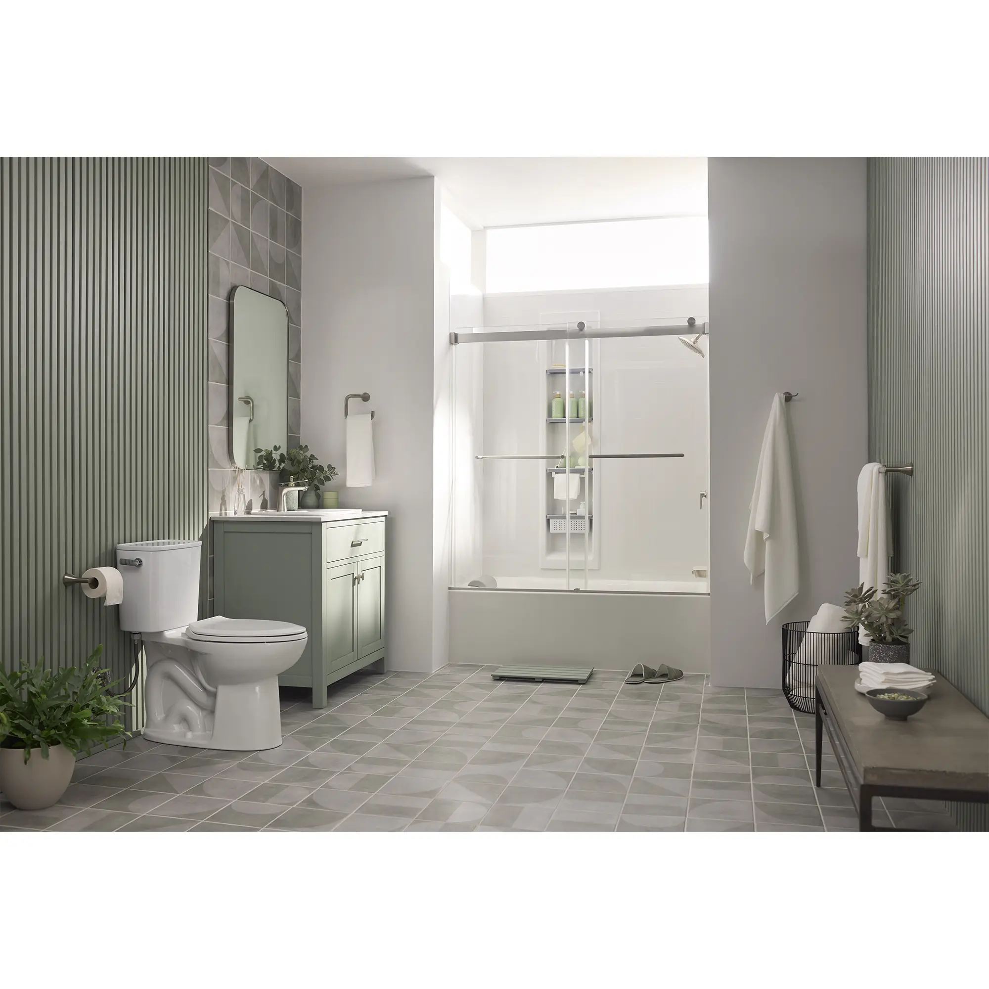 Aspirations 60 x 60-Inch Frameless Sliding Bathtub Door - Image 66