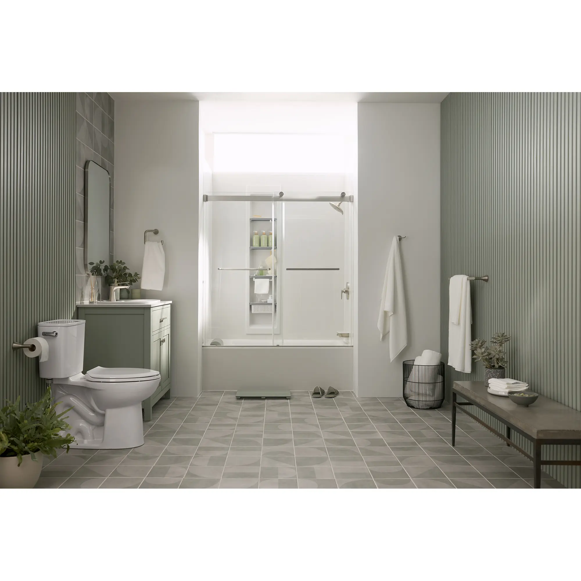 Aspirations 60 x 60-Inch Frameless Sliding Bathtub Door - Image 67