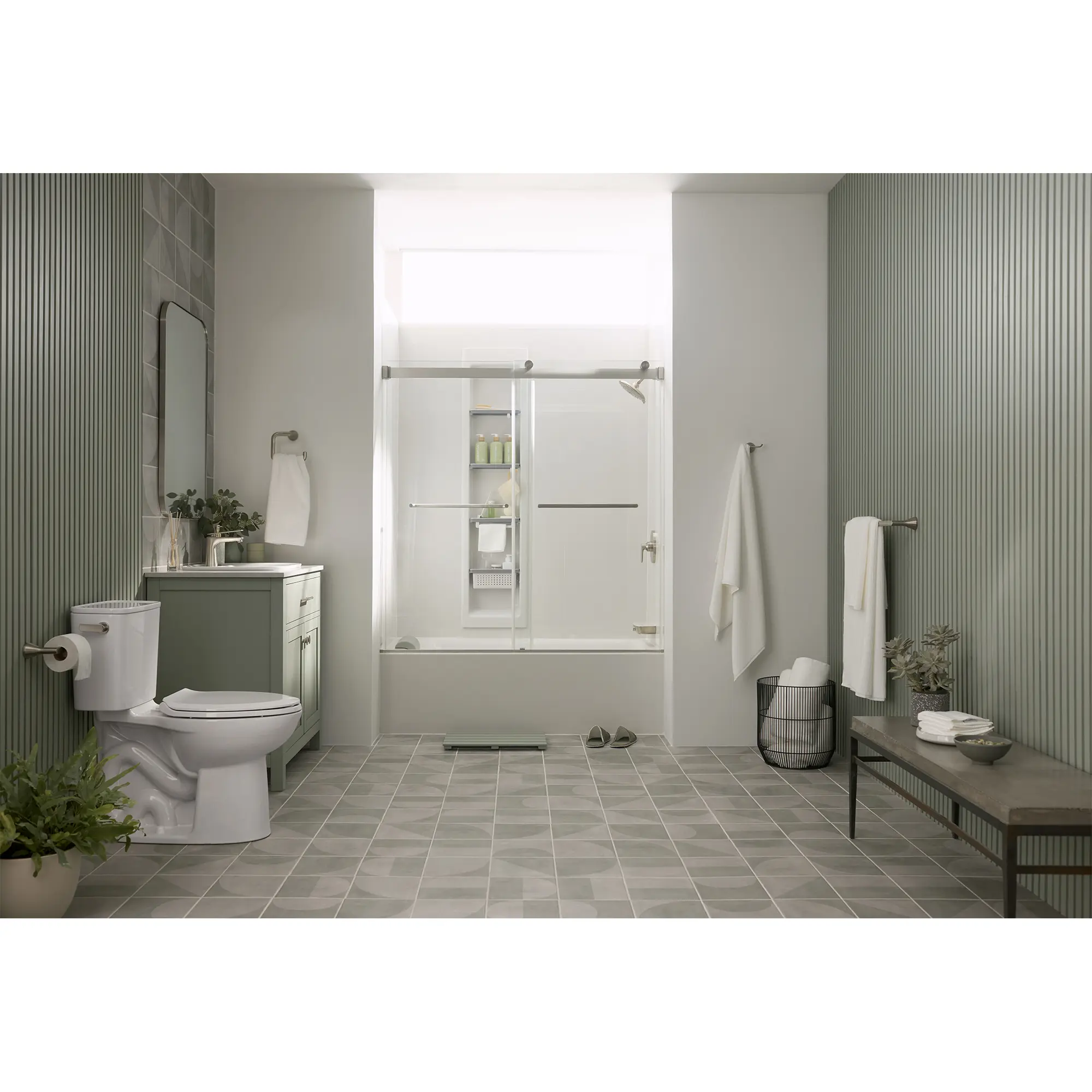 Aspirations 60 x 60-Inch Frameless Sliding Bathtub Door - Image 69