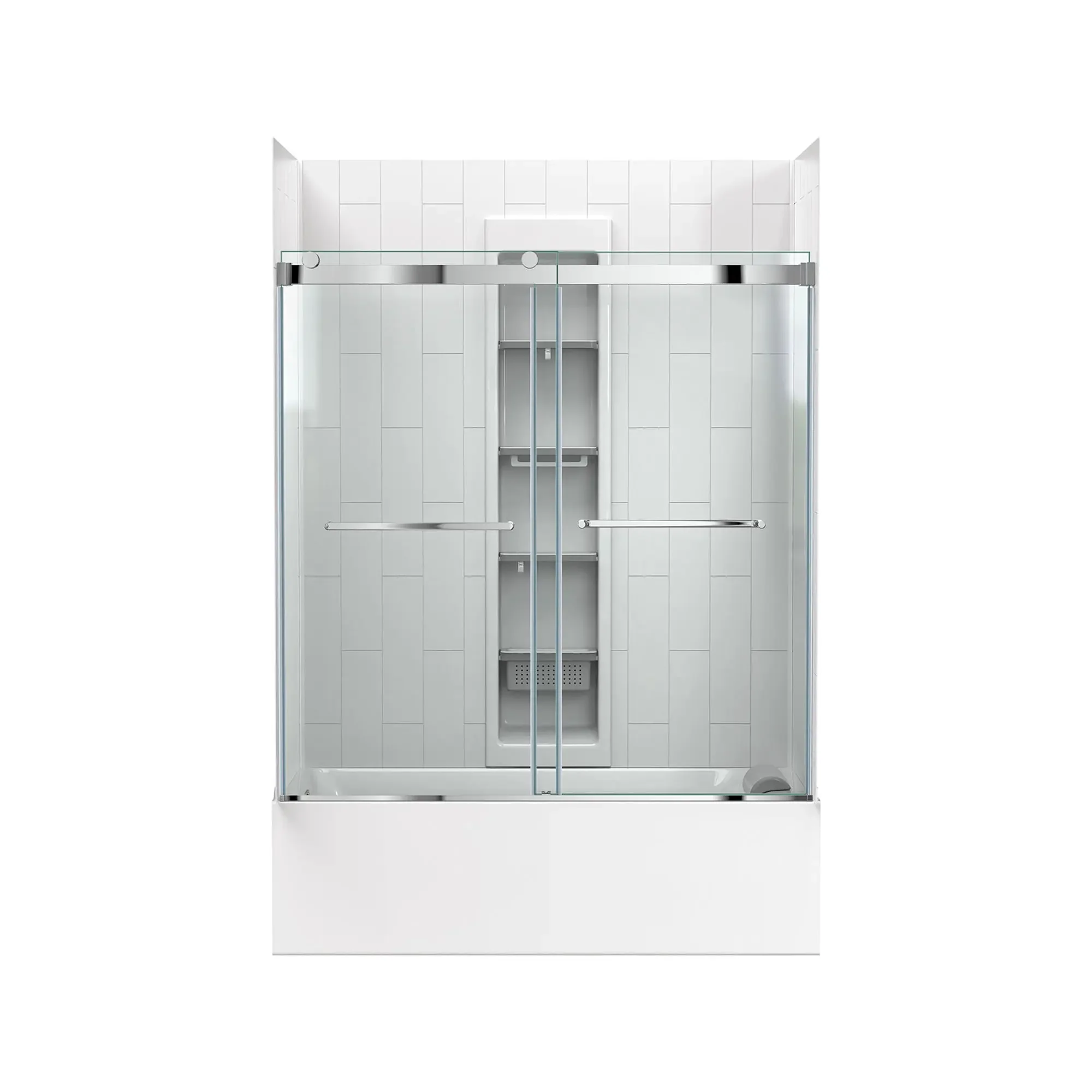 Aspirations 60 x 60-Inch Frameless Sliding Bathtub Door - Image 8