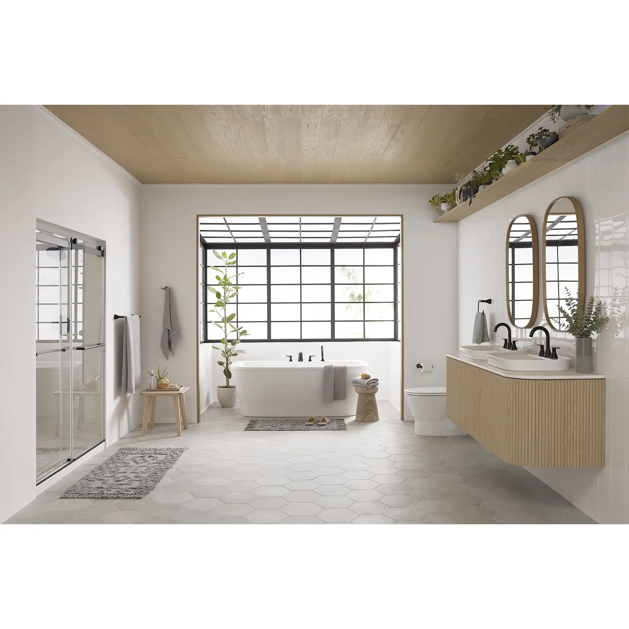 Aspirations 60 x 72-Inch Frameless Sliding Shower Door - Image 28