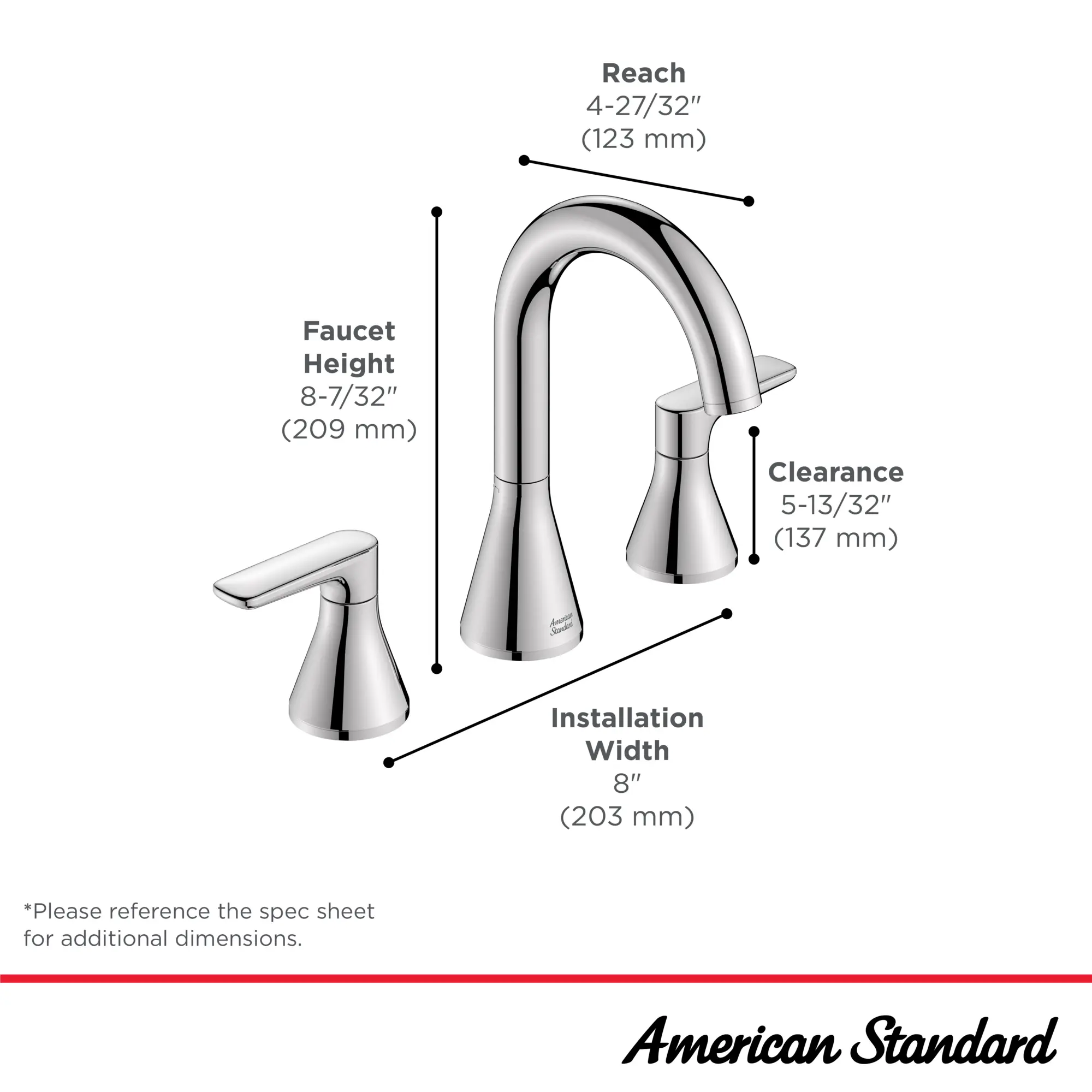 Aspirations 8-Inch Widespread 2-Handle Bathroom Faucet 1.2 gpm/4.5 L/min With Lever Handles - Image 62