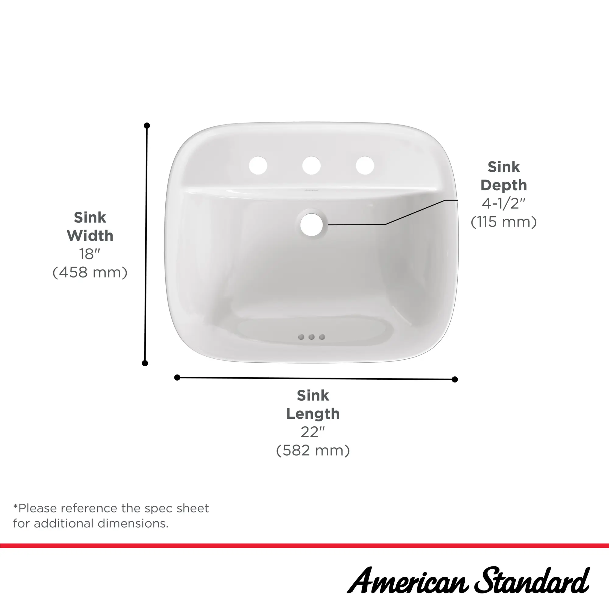 Aspirations Drop-In Sink With 8-Inch Centers - Image 13