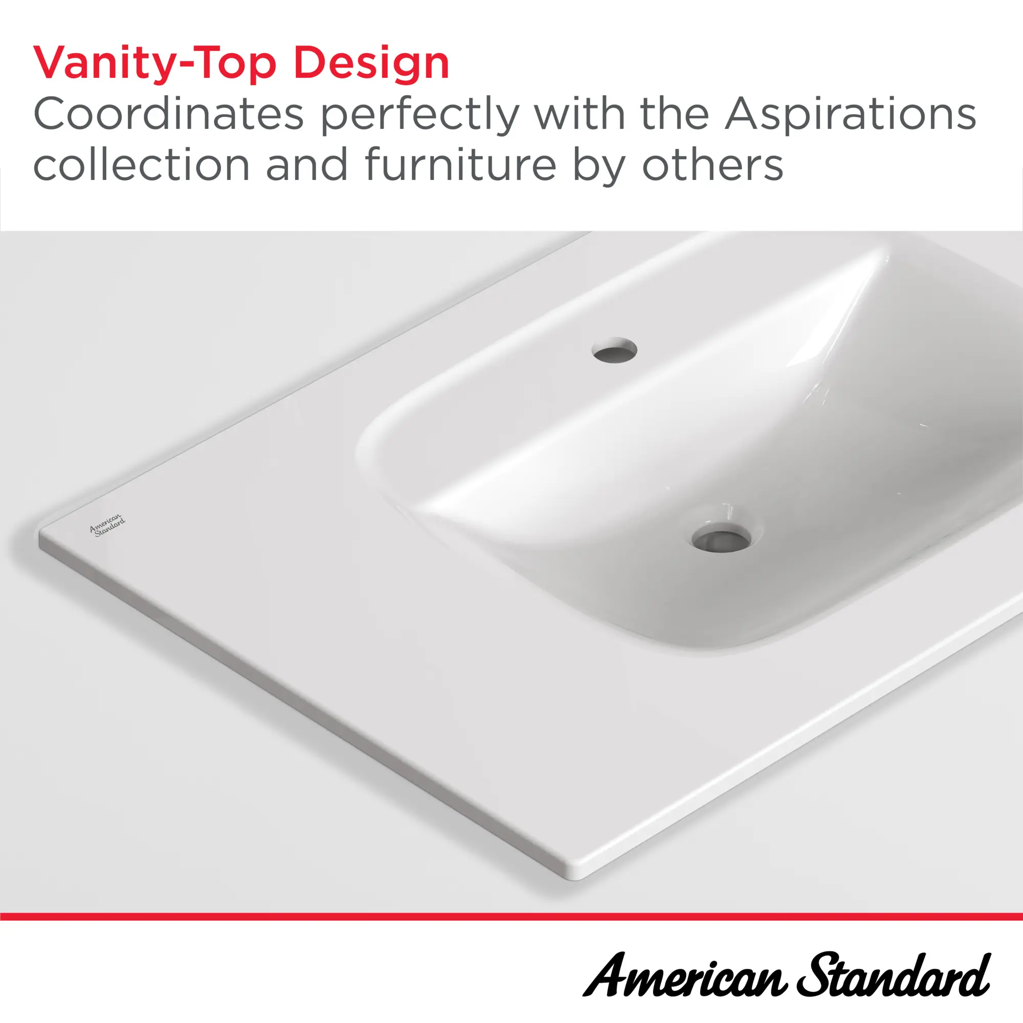 Aspirations Vanity Top Center Hole Only - Image 13