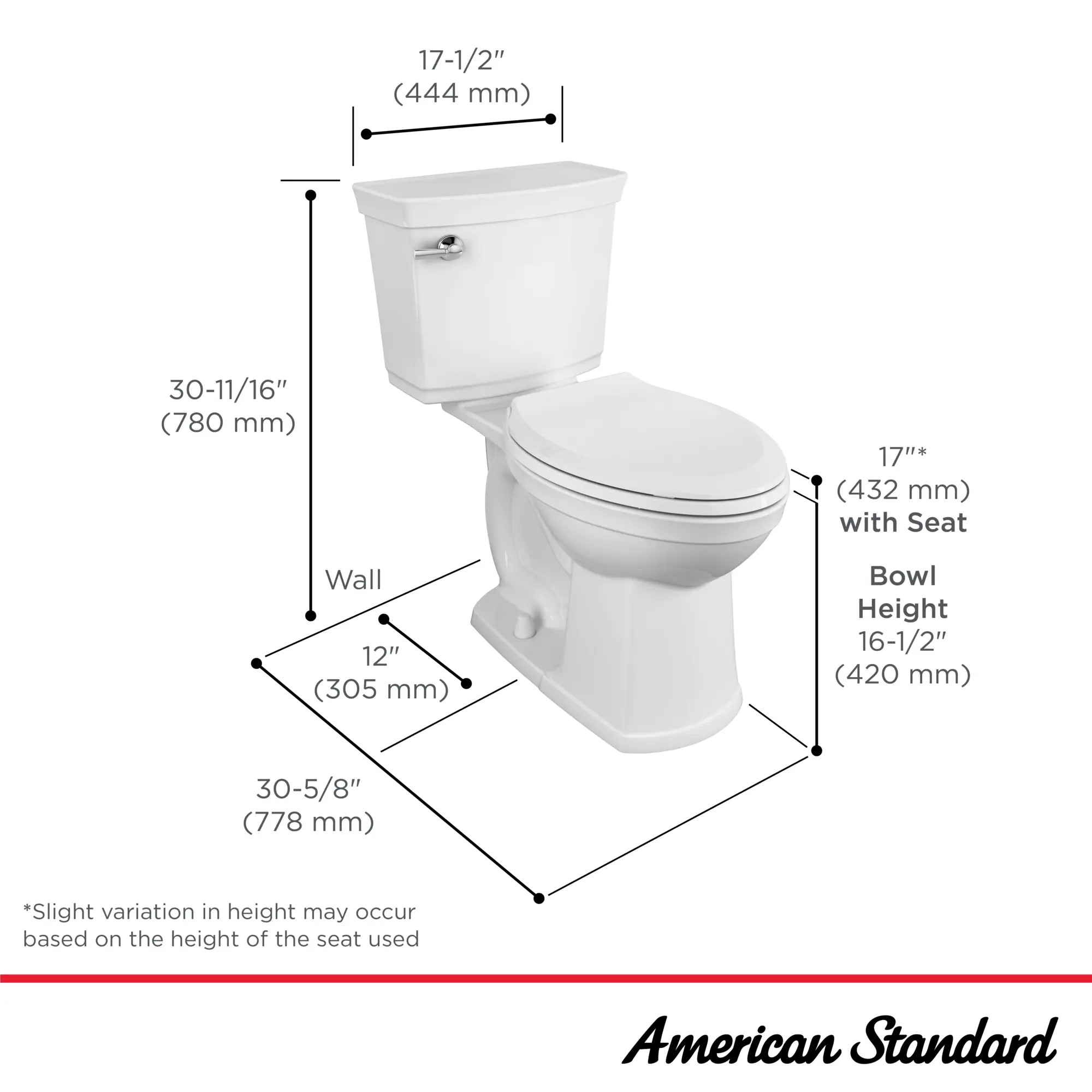 Astute VorMax Two-Piece 1.28 gpf/4.8 Lpf Chair Height Elongated Toilet less Seat - Image 18
