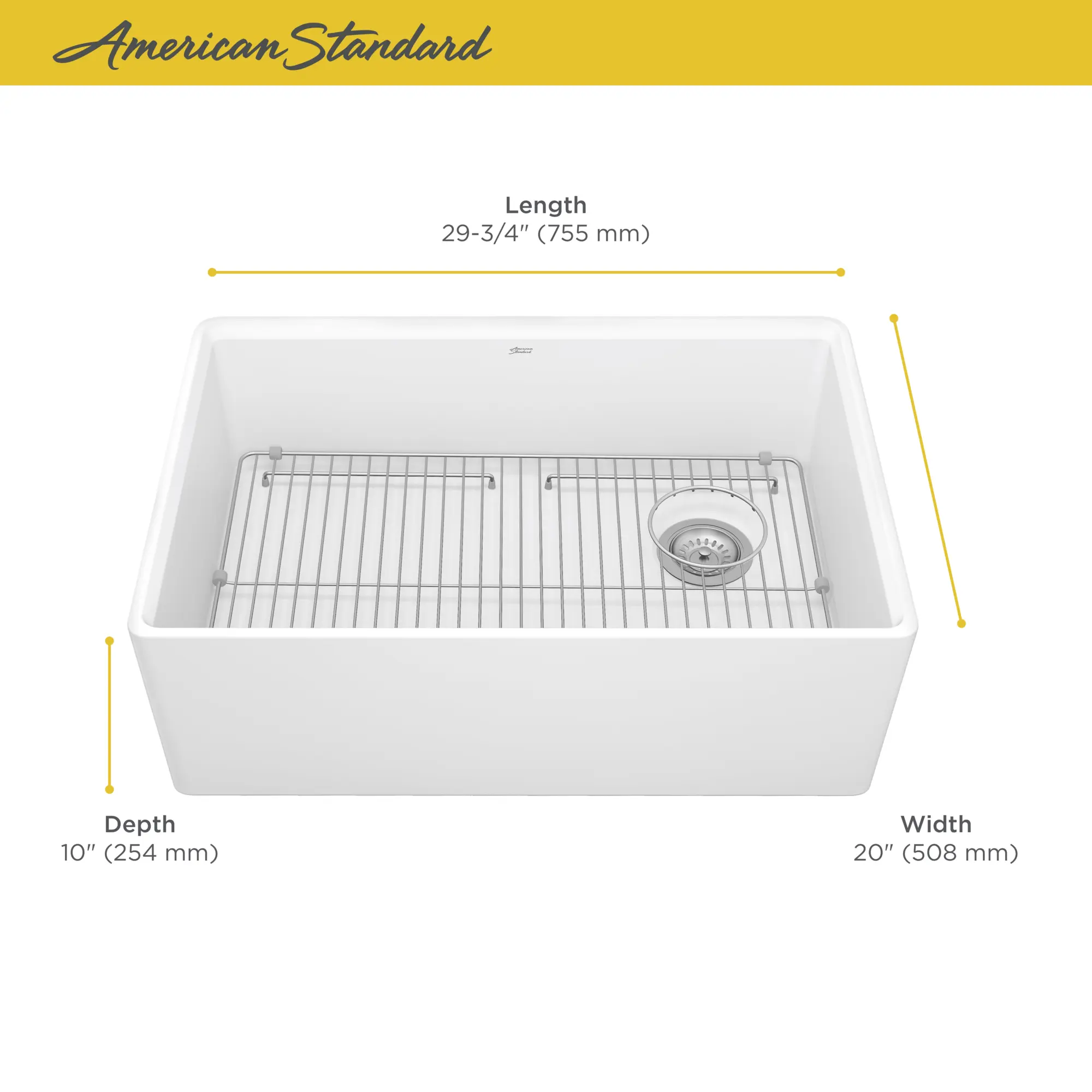 Avery® 30 x 20-Inch Fine Fireclay Undermount or Flush Mount Single Bowl Apron Front Kitchen Sink - Image 8