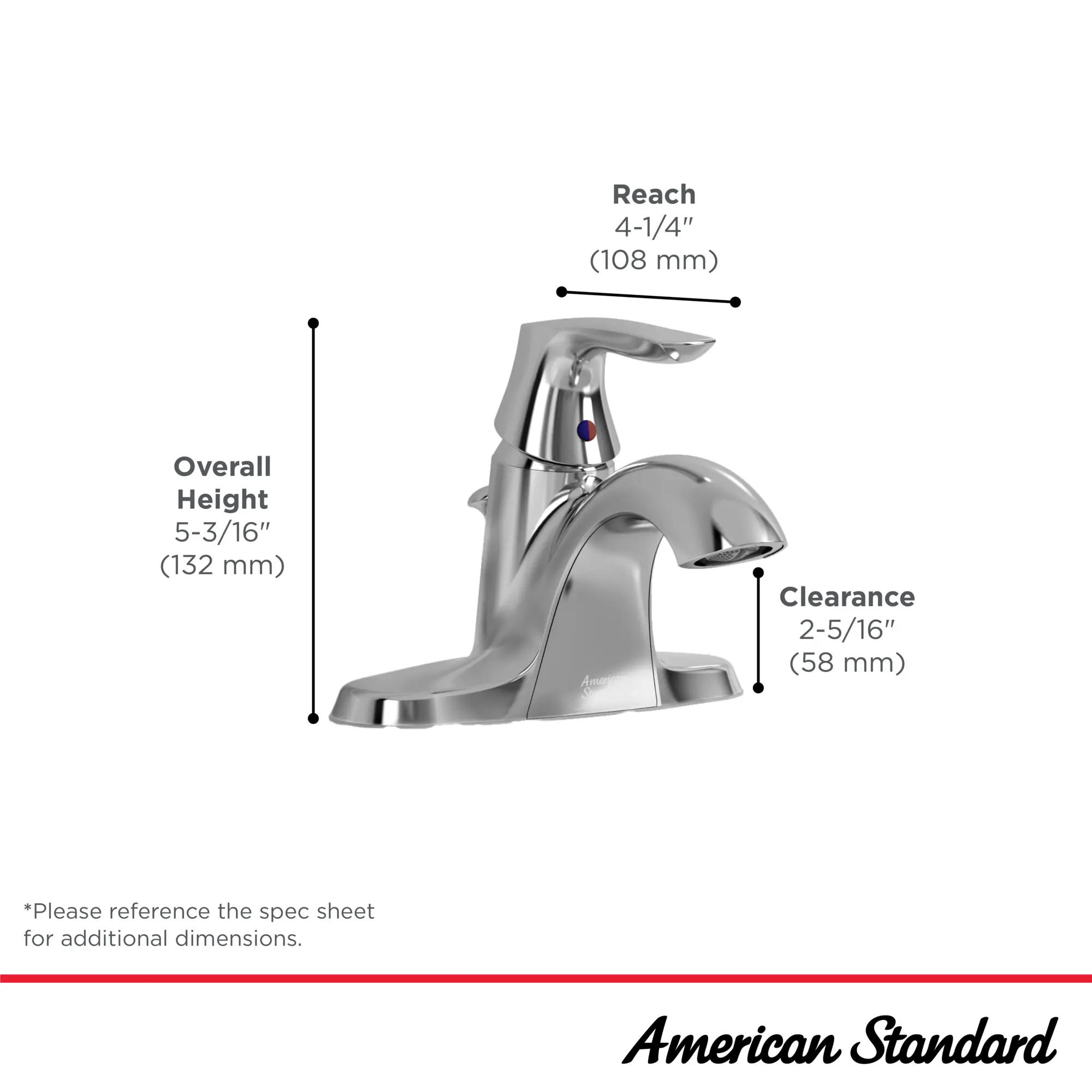 Bedminister® 4-Inch Centerset Single-Handle Bathroom Faucet 1.2 gpm/4.5 L/min With Lever Handle - Image 7