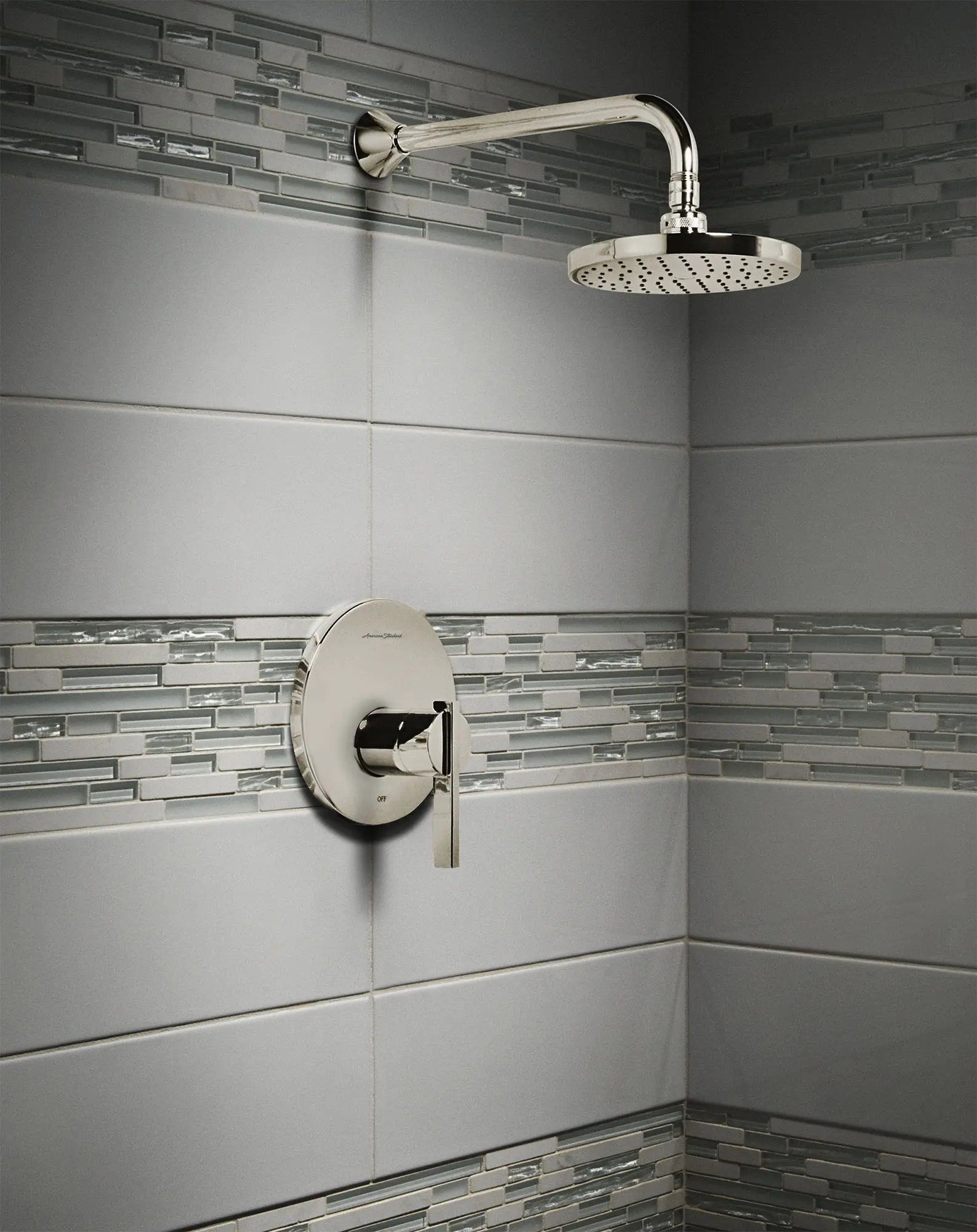 Berwick 2.5 GPM Shower Trim Kit with Rain Showerhead and Lever Handle - Image 4