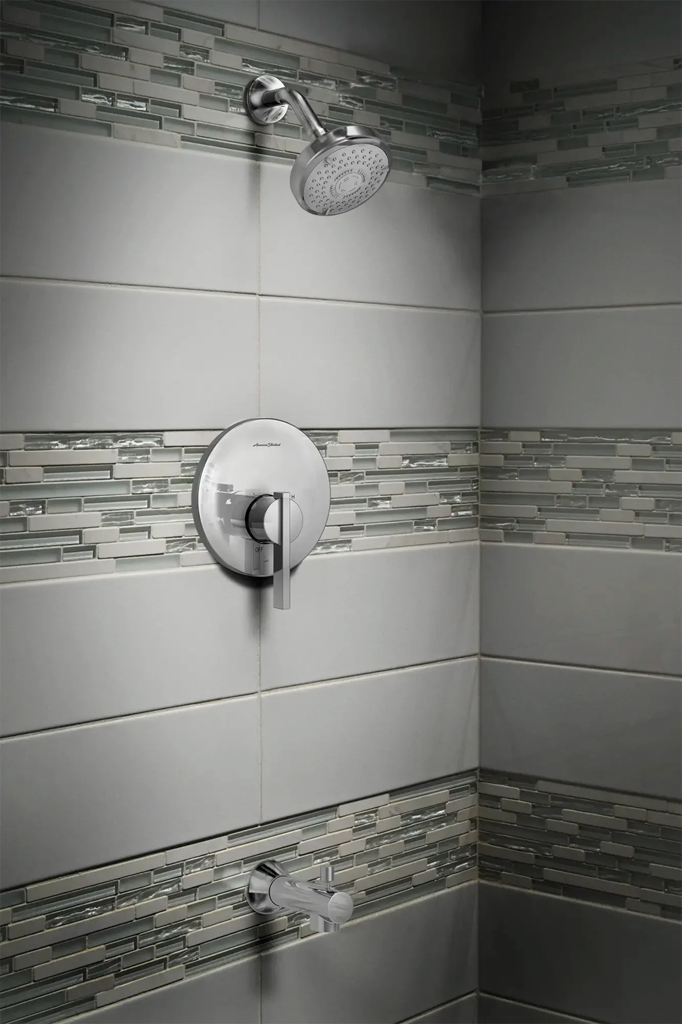 Berwick® 1.75 gpm/6.6 L/min Tub and Shower Trim Kit With 3-Function Showerhead, Double Ceramic Pressure Balance Cartridge and Lever Handle - Image 7