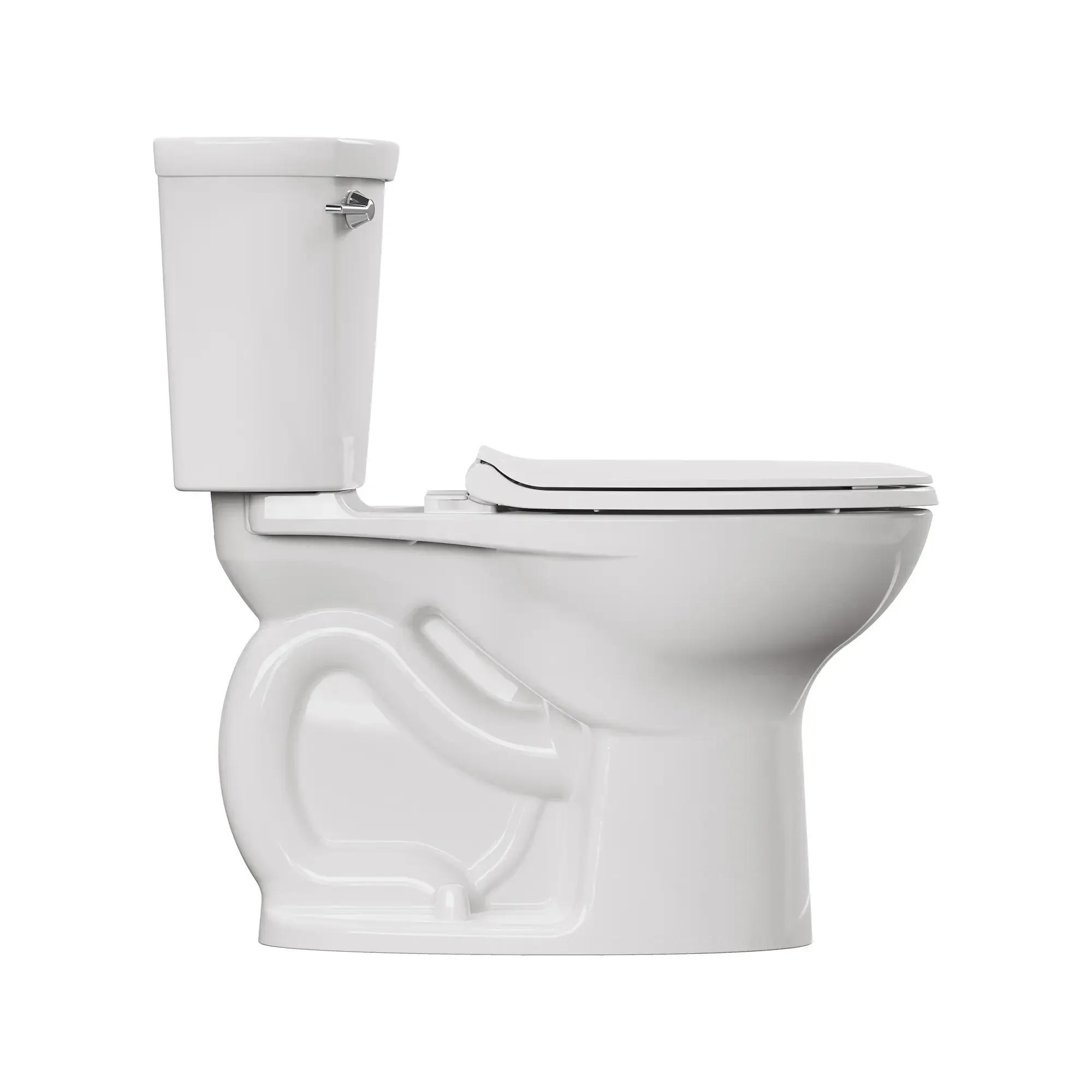 Cadet 12 in. Rough In 2-Piece 1.28 GPF/4.8 LPF Single Flush Chair Height Elongated Antimicrobial Toilet with Slow Close Antimicrobial Seat and Lined Tank