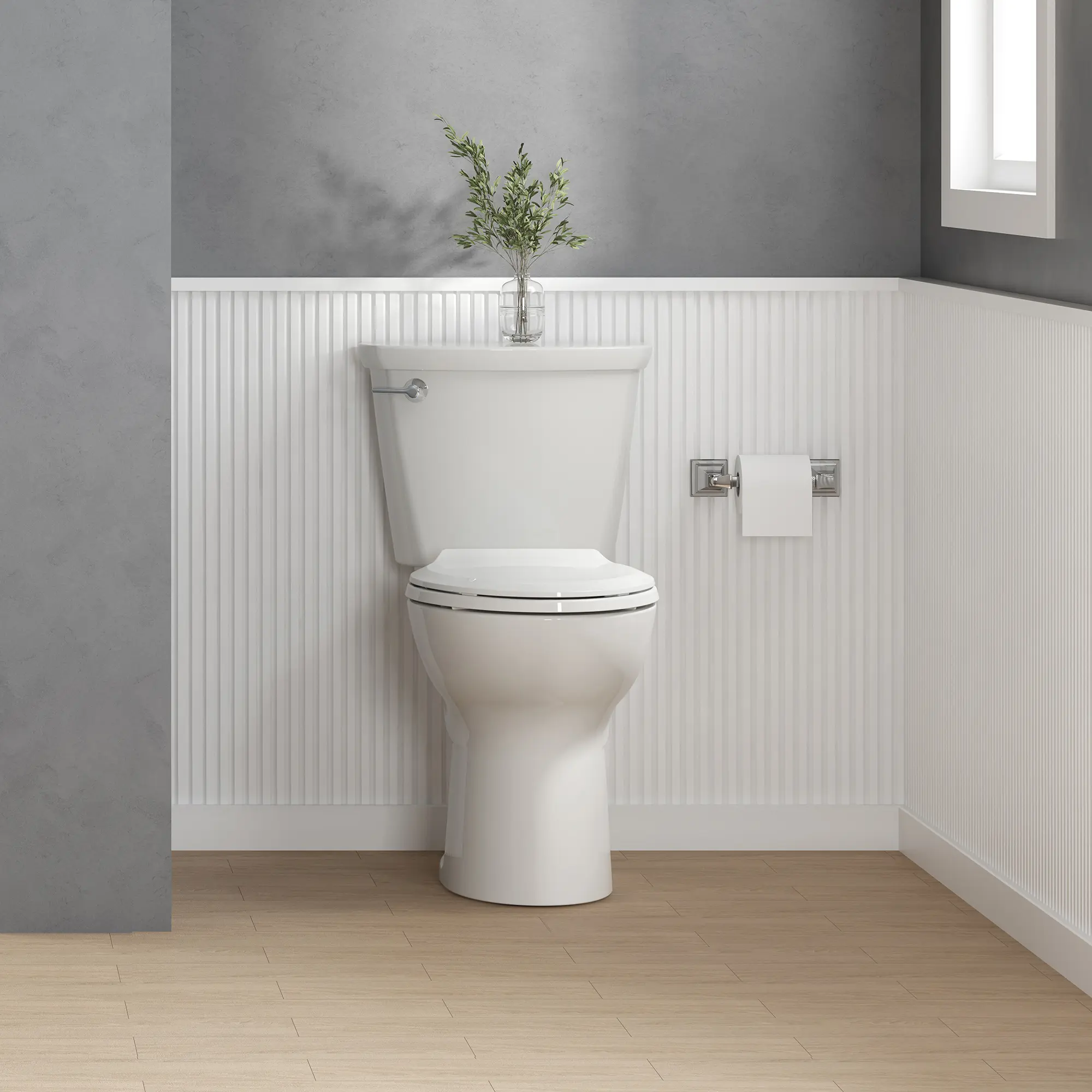 Cadet 12 in. Rough In 2-Piece 1.28 GPF/4.8 LPF Single Flush Chair Height Elongated Antimicrobial Toilet with Slow Close Antimicrobial Seat and Lined Tank - Image 9