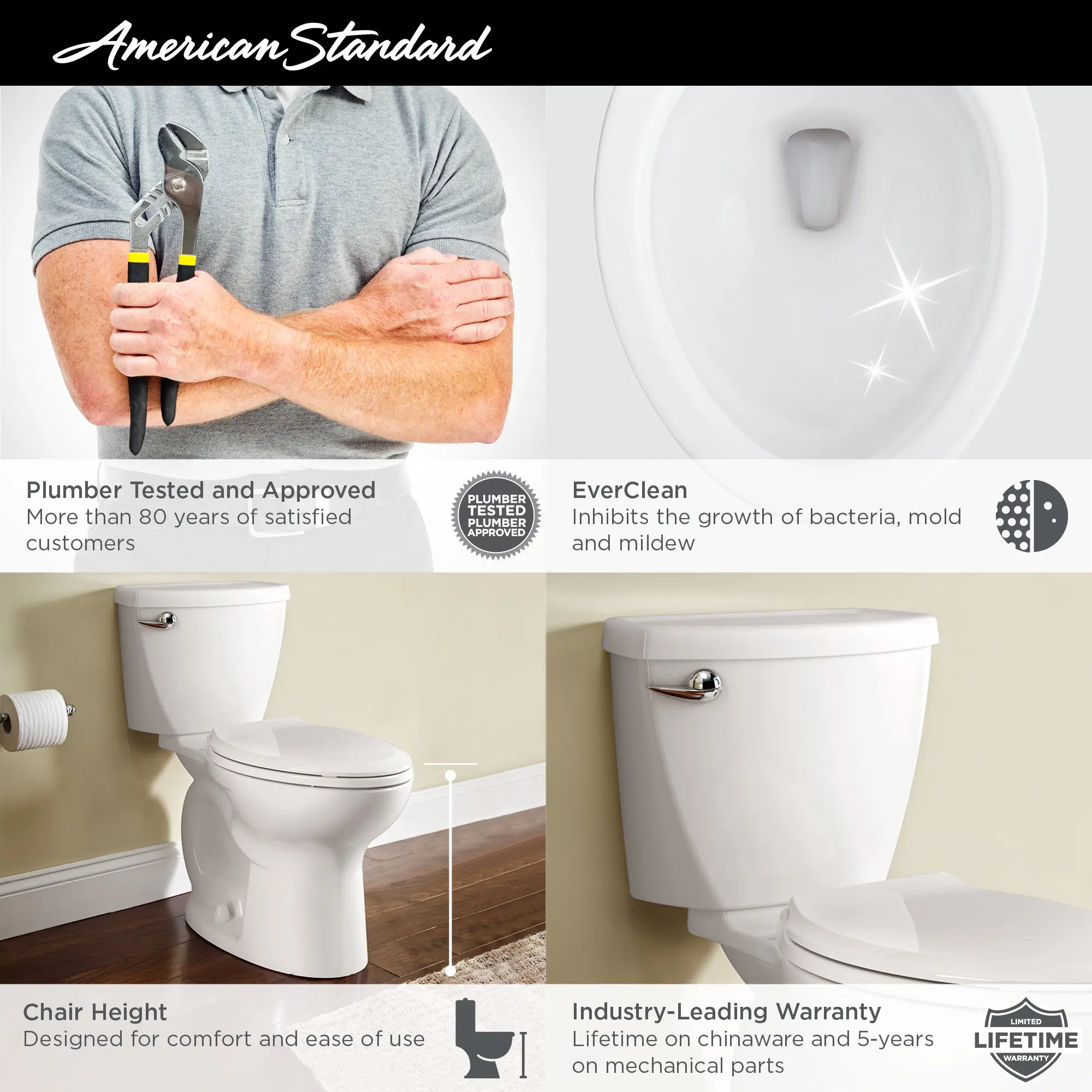Cadet 3 1.28 GPF/4.8 LPF Left Trip Lever Chair Height Elongated-Front Toilet - Image 31