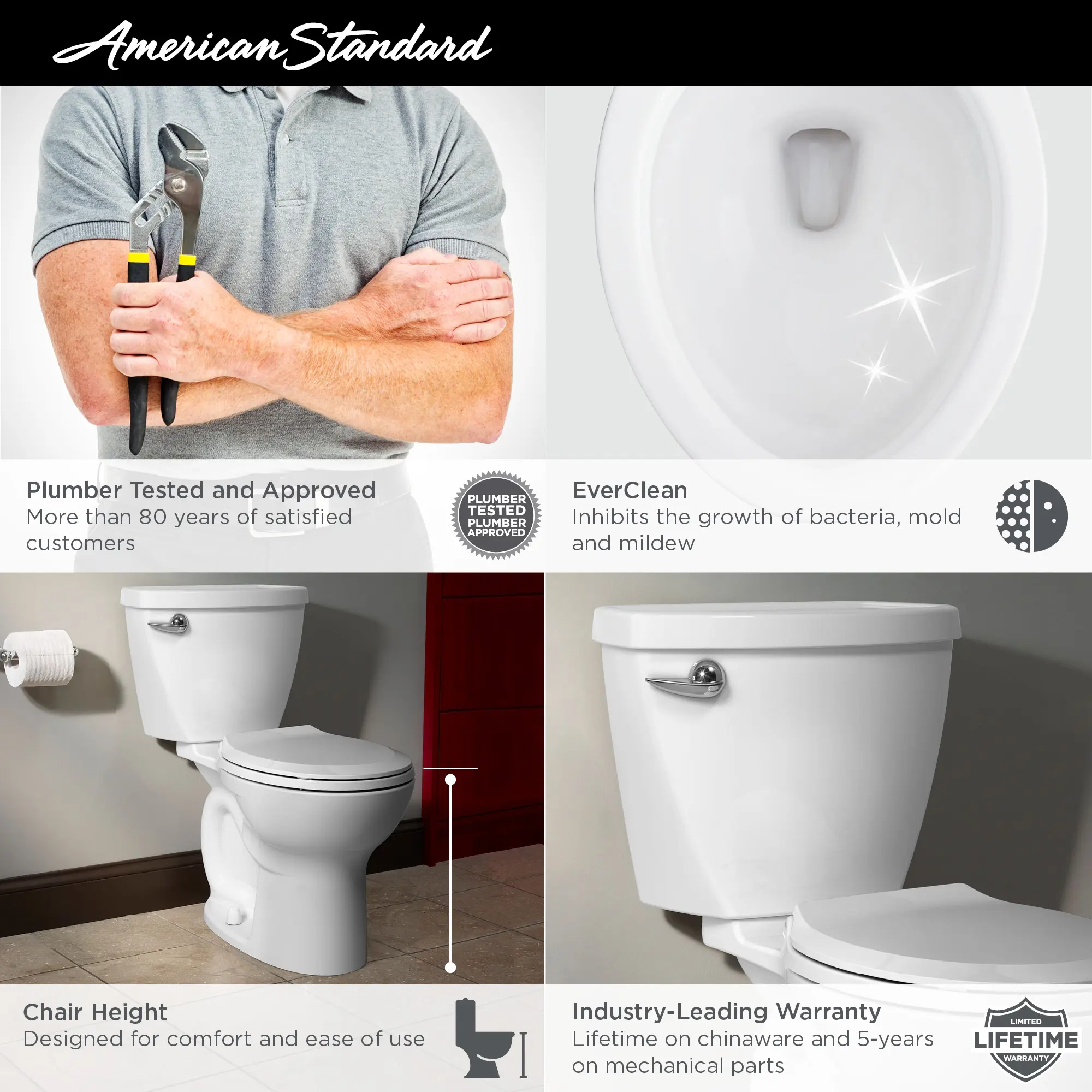 Cadet 3 1.6 GPF/6.0 LPF Left Trip Lever Chair Height Round-Front Toilet - Image 29