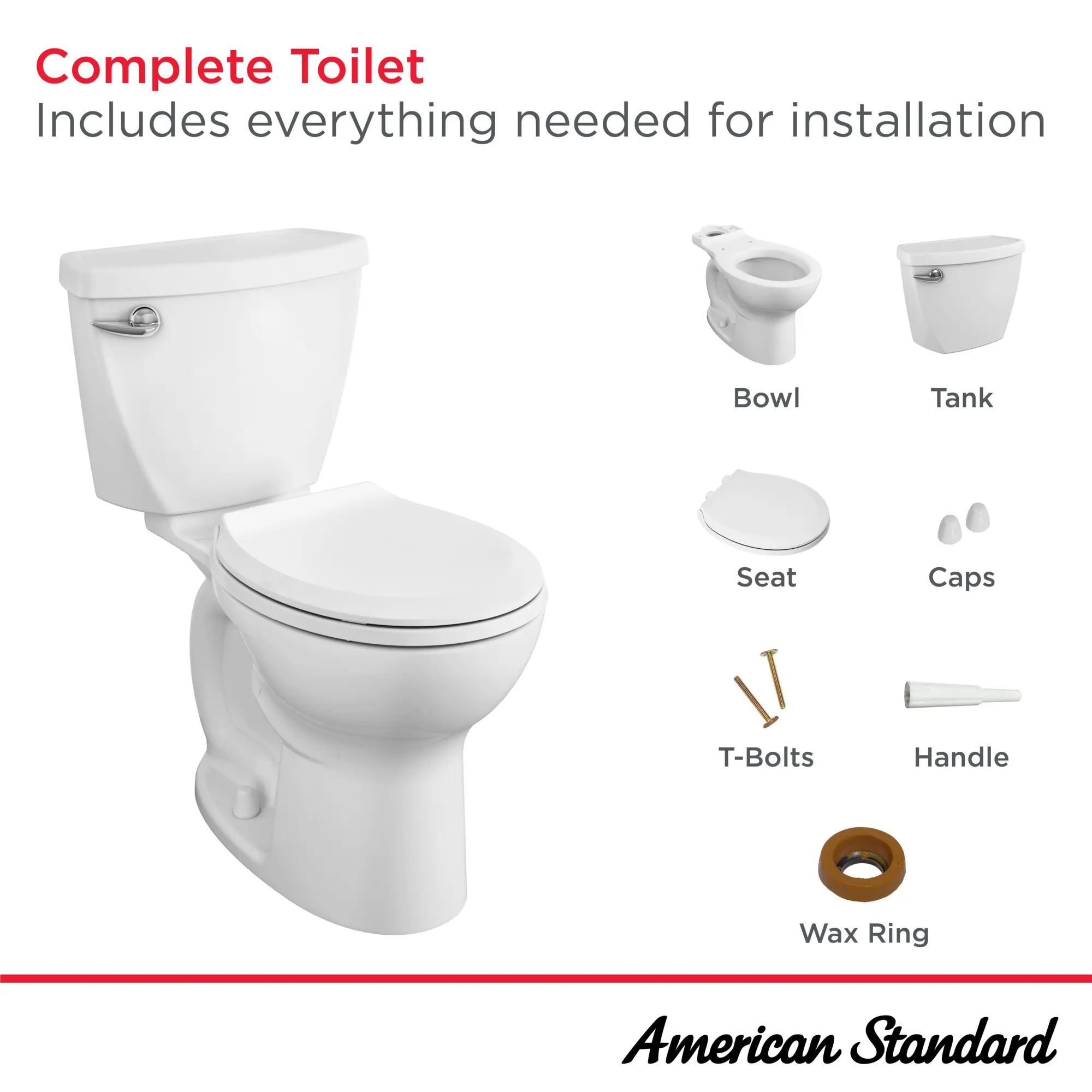 Cadet 3 FloWise 1.28 GPF/4.8 LPF Left Trip Lever Chair Height Round-Front Toilet with Slow-Close Seat - Image 19
