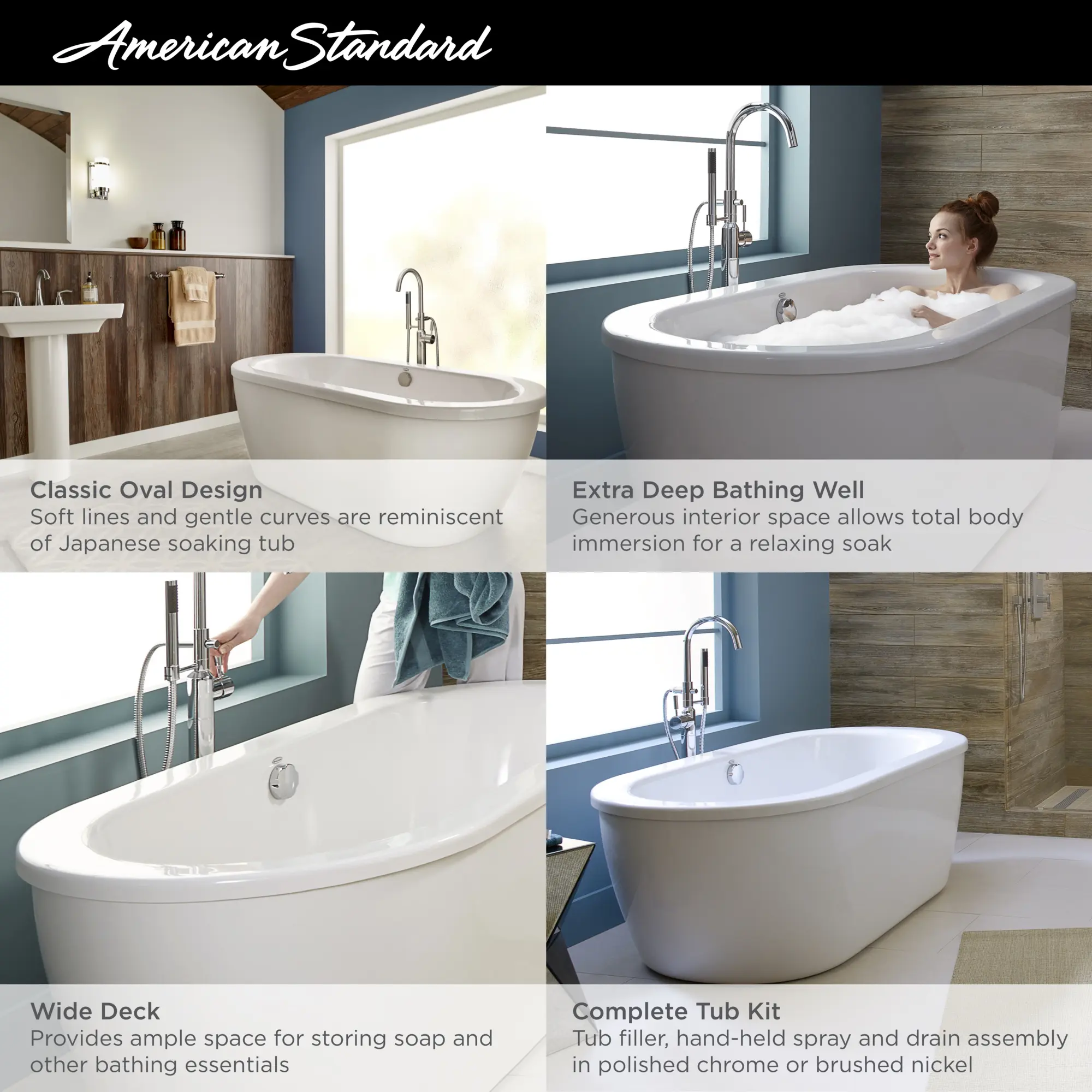 Cadet® 66 x 32-Inch Freestanding Bathtub With Brushed Nickel Finish Filler and Drain Kit - Image 8