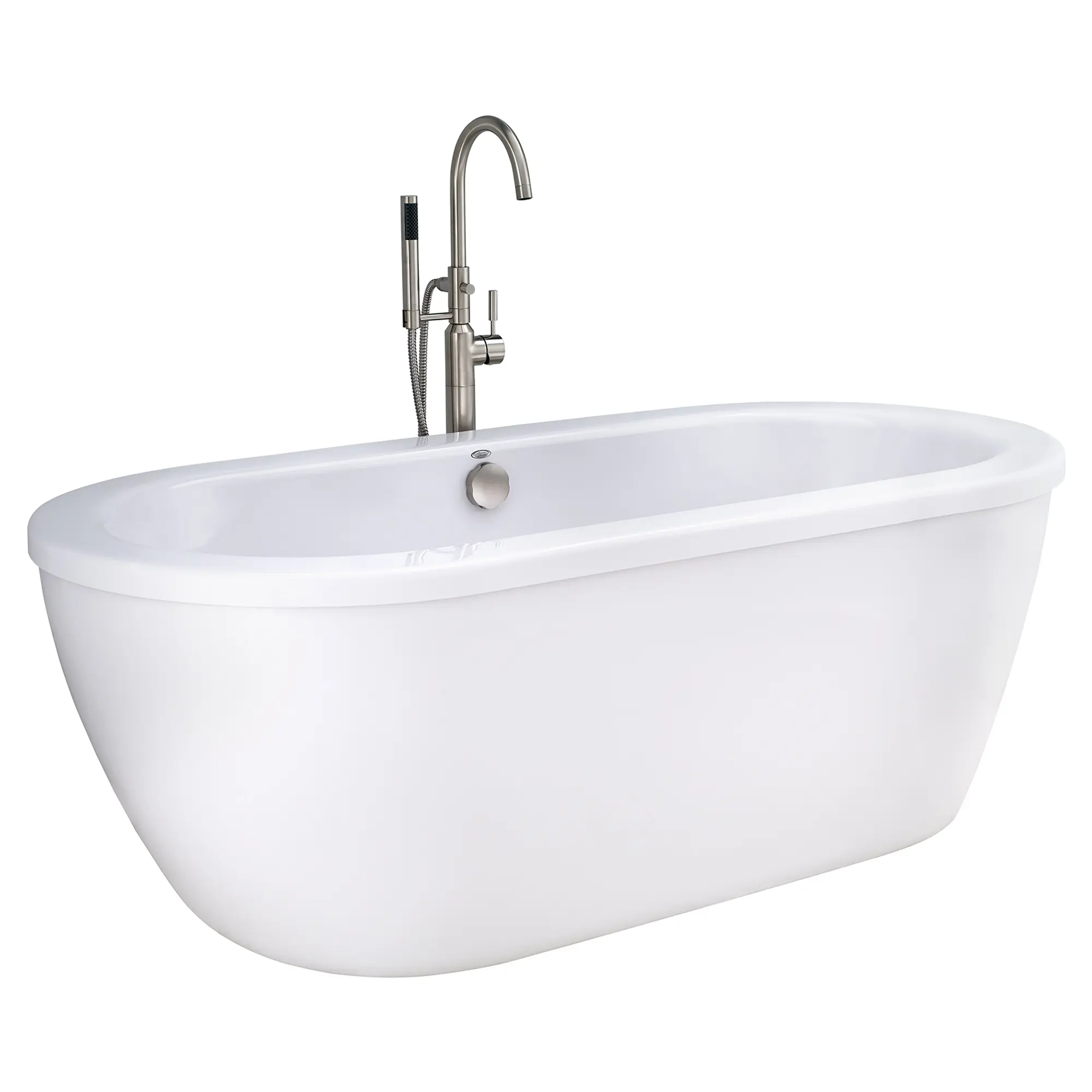 Cadet® 66 x 32-Inch Freestanding Bathtub With Polished Chrome Finish Filler and Drain Kit - Image 5