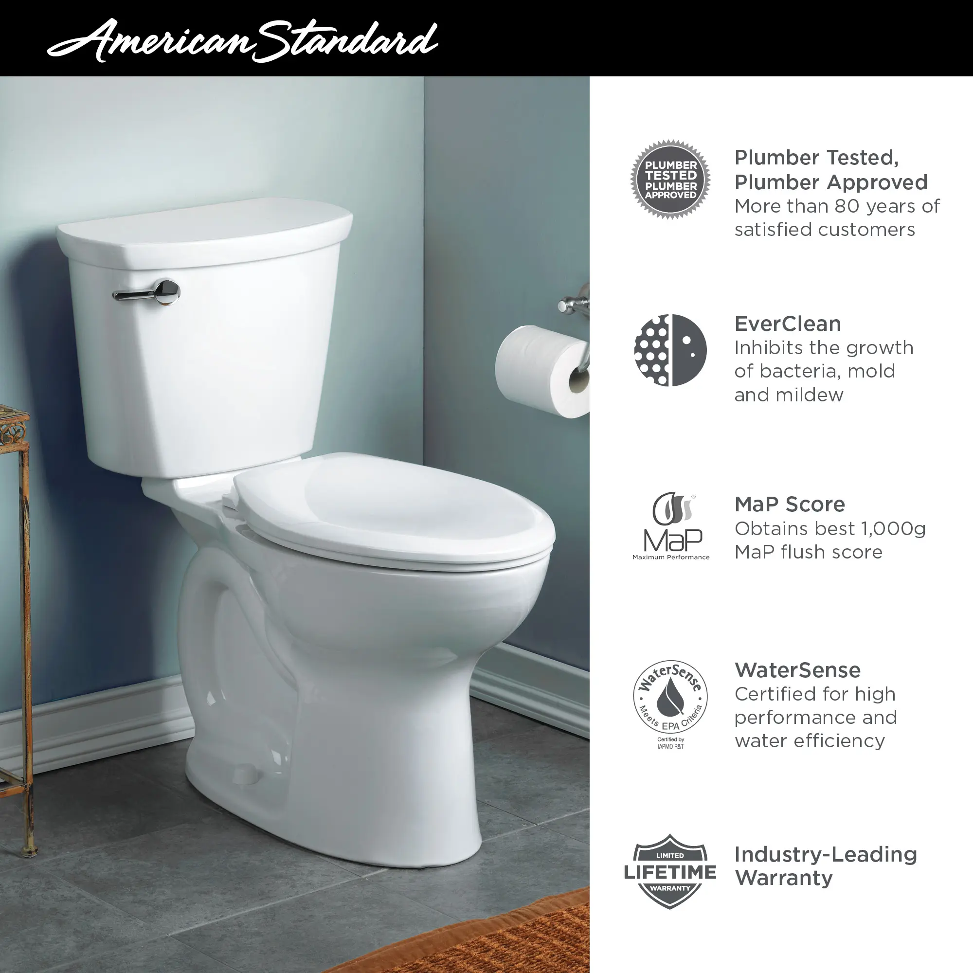 Cadet® PRO Two-Piece 1.28 gpf/4.8 Lpf Chair Height Elongated 10-Inch Rough Toilet Less Seat - Image 37