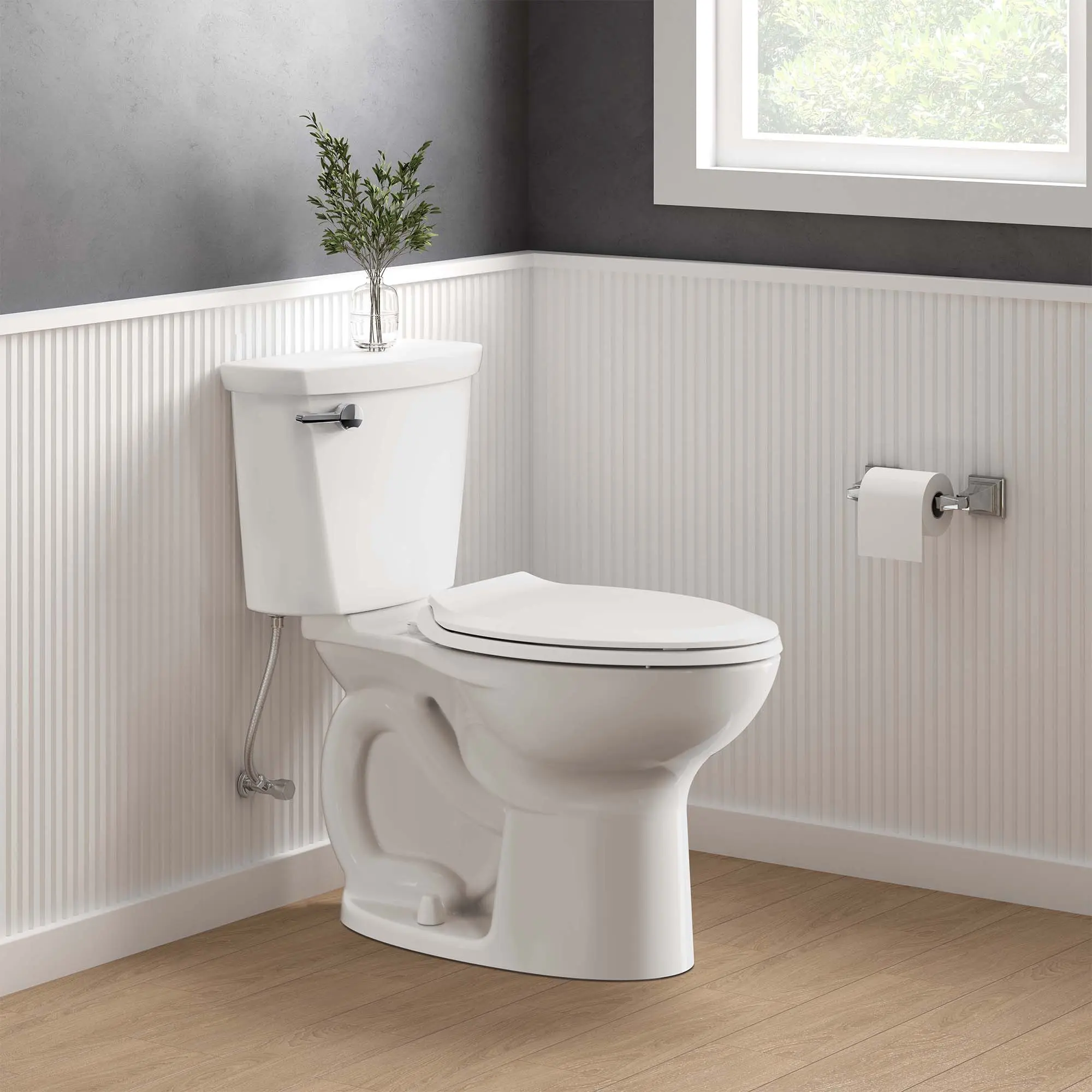 Cadet® PRO Two-Piece 1.28 gpf/4.8 Lpf Chair Height Elongated 10-Inch Rough Toilet With Seat and Wax Ring - Image 6