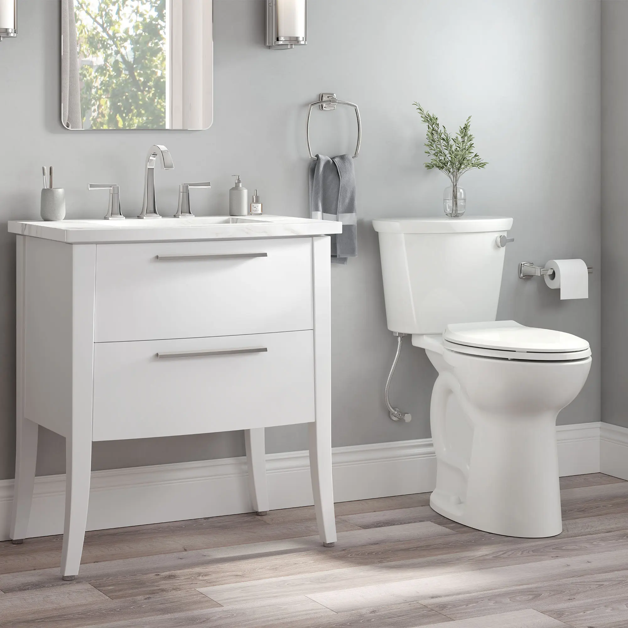 Cadet® PRO Two-Piece 1.28 gpf/4.8 Lpf Extra Tall Height Elongated Right-Hand Trip Lever Toilet Less Seat - Image 10