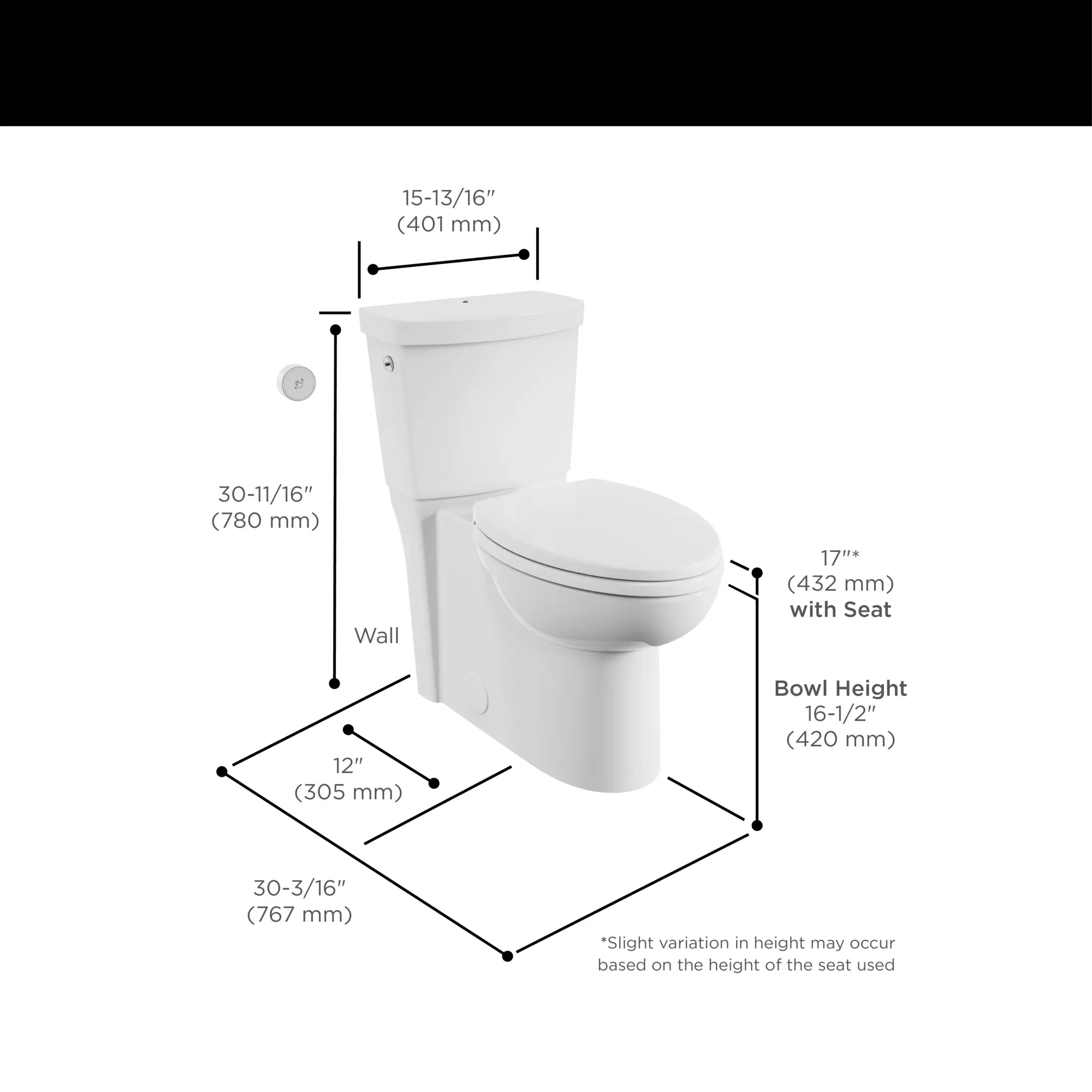 Cadet® Touchless Chair Height Elongated Skirted Toilet with Seat and Locking Device - Image 20