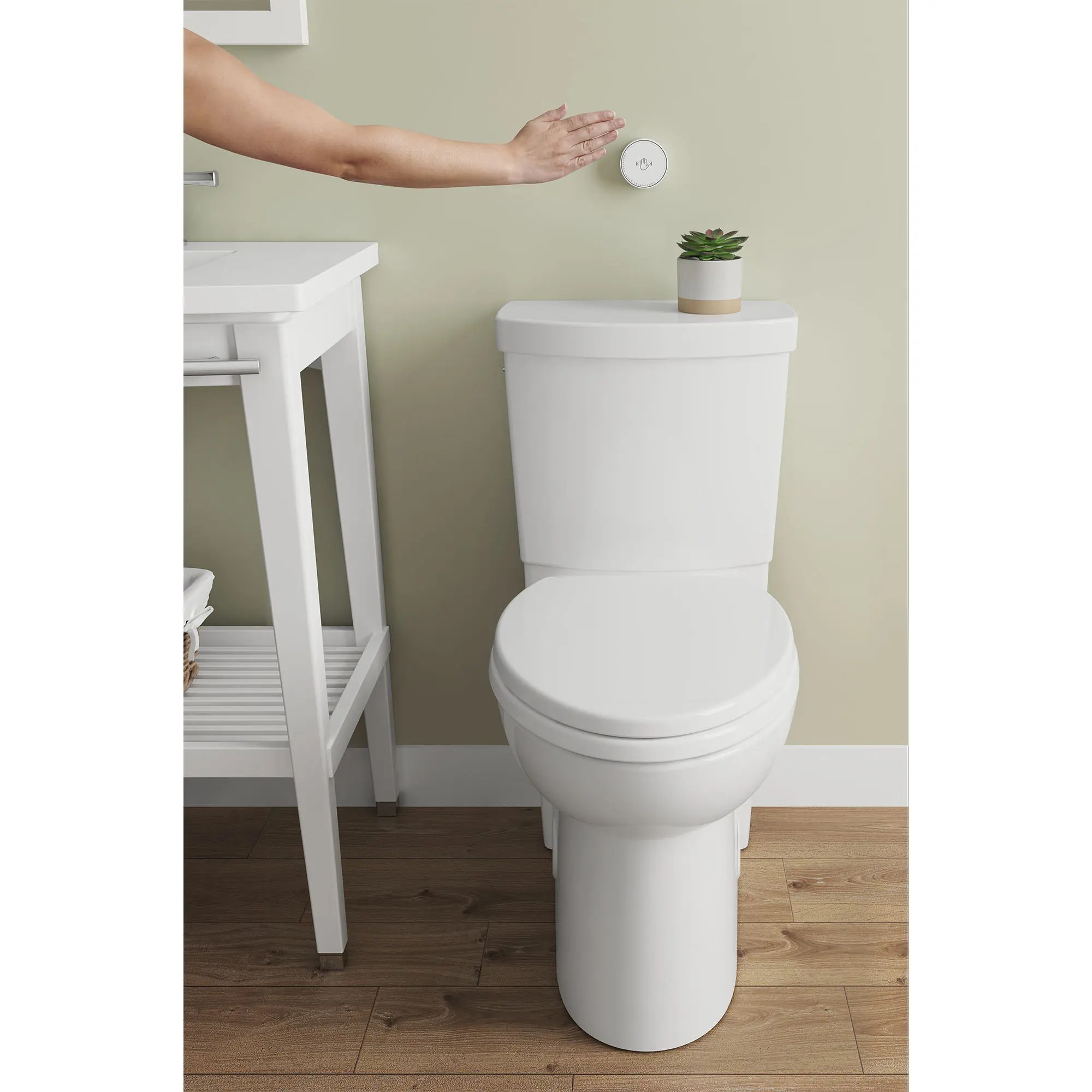 Cadet® Touchless Chair Height Elongated Skirted Toilet with Seat and Locking Device - Image 7