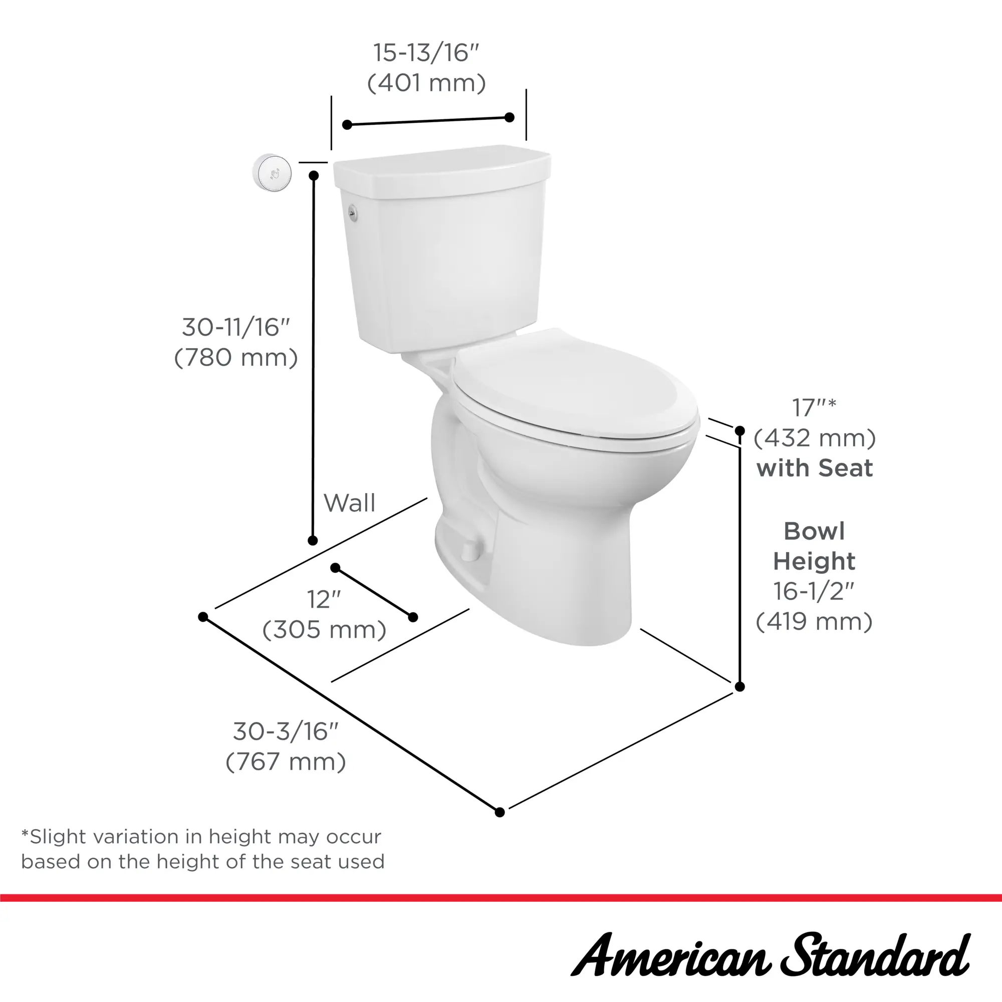 Cadet® Touchless Two-Piece Chair Height Elongated Toilet with Seat - Image 14