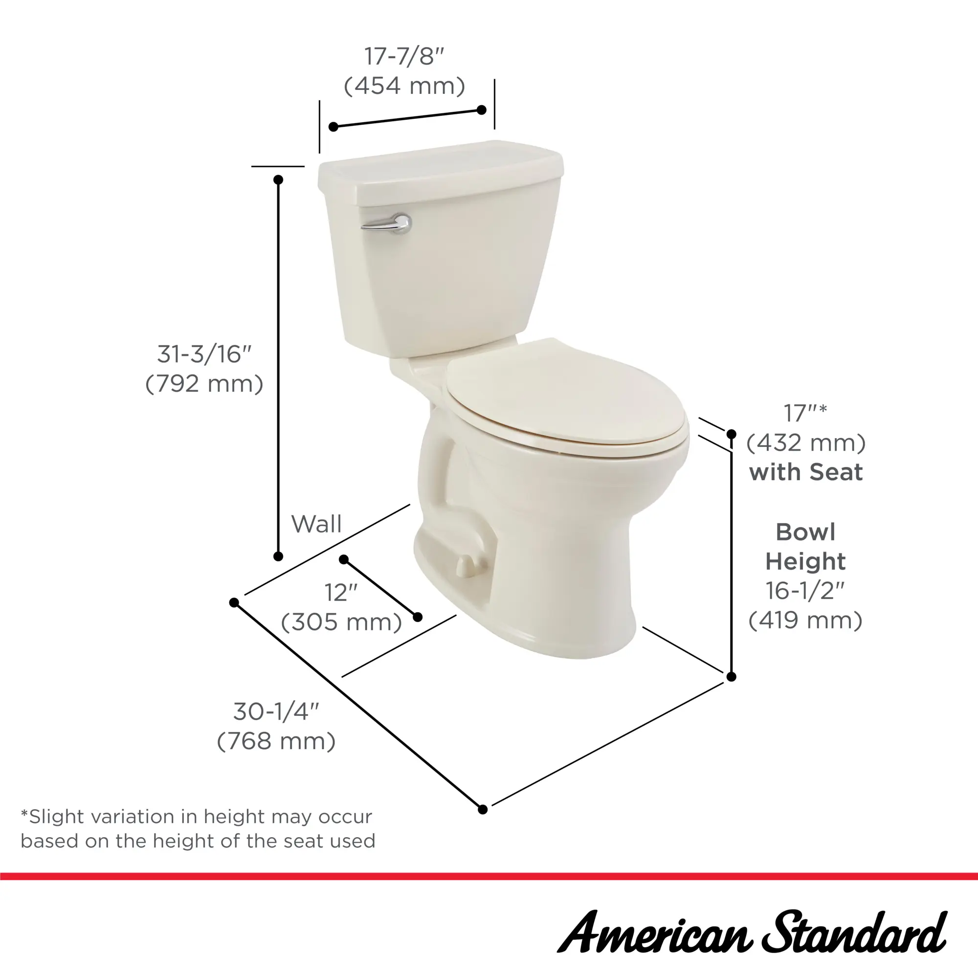 Champion 4 Two-Piece 1.28 gpf/4.8 Lpf Chair Height Elongated Toilet with Seat - Image 22