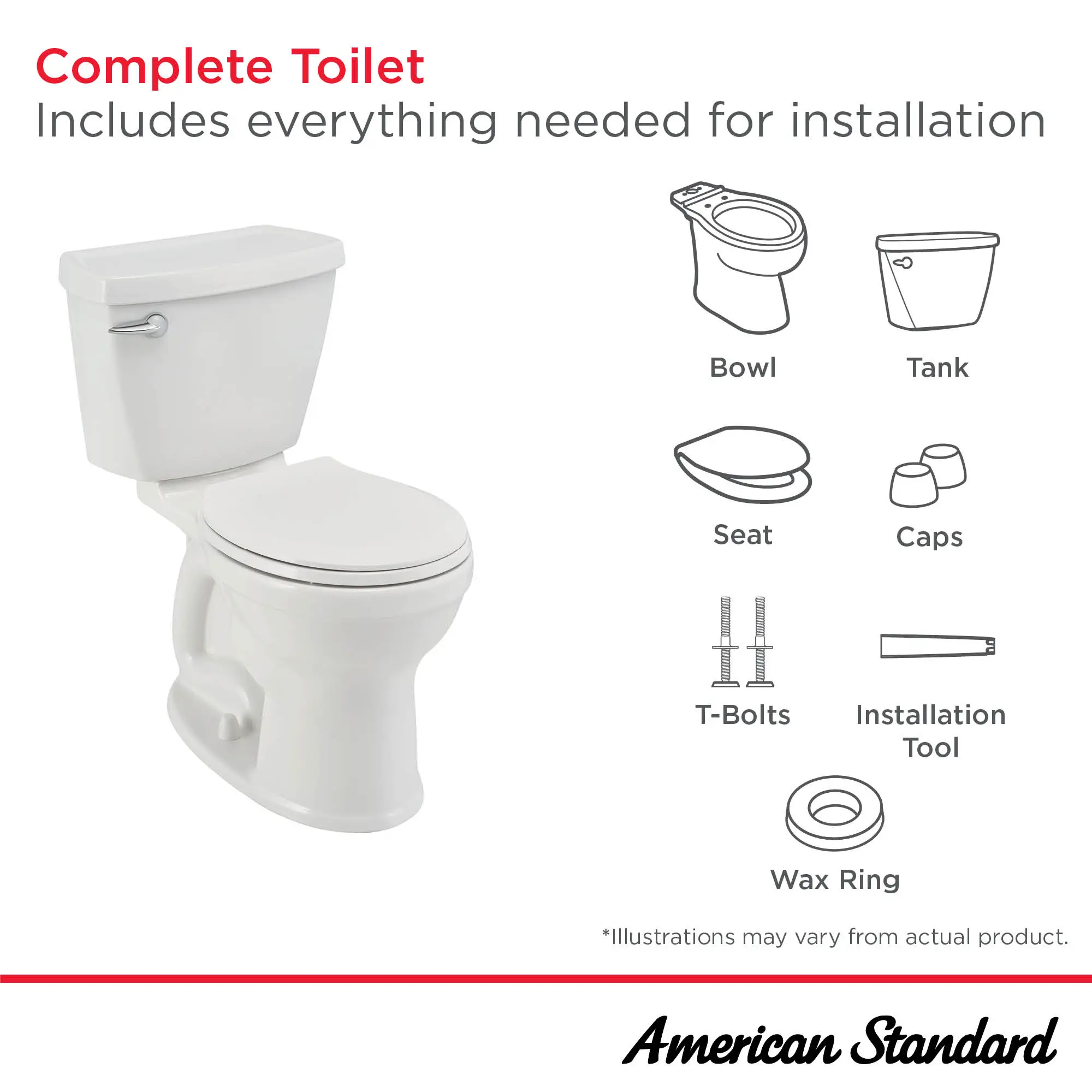 Champion®4 Two-Piece 1.28 gpf/4.8 Lpf Chair Height Round-Front Toilet with Seat - Image 19