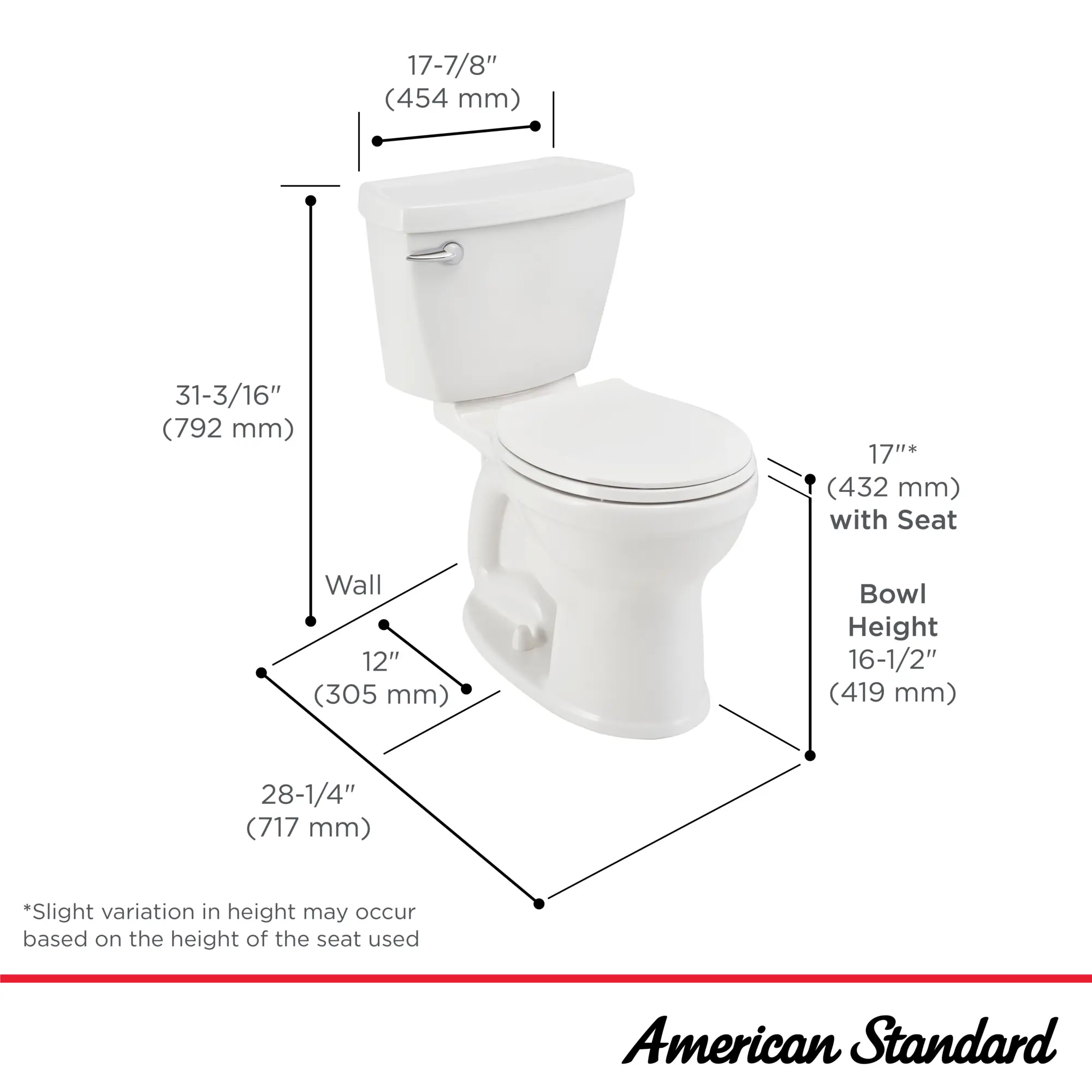 Champion®4 Two-Piece 1.28 gpf/4.8 Lpf Chair Height Round-Front Toilet with Seat - Image 27