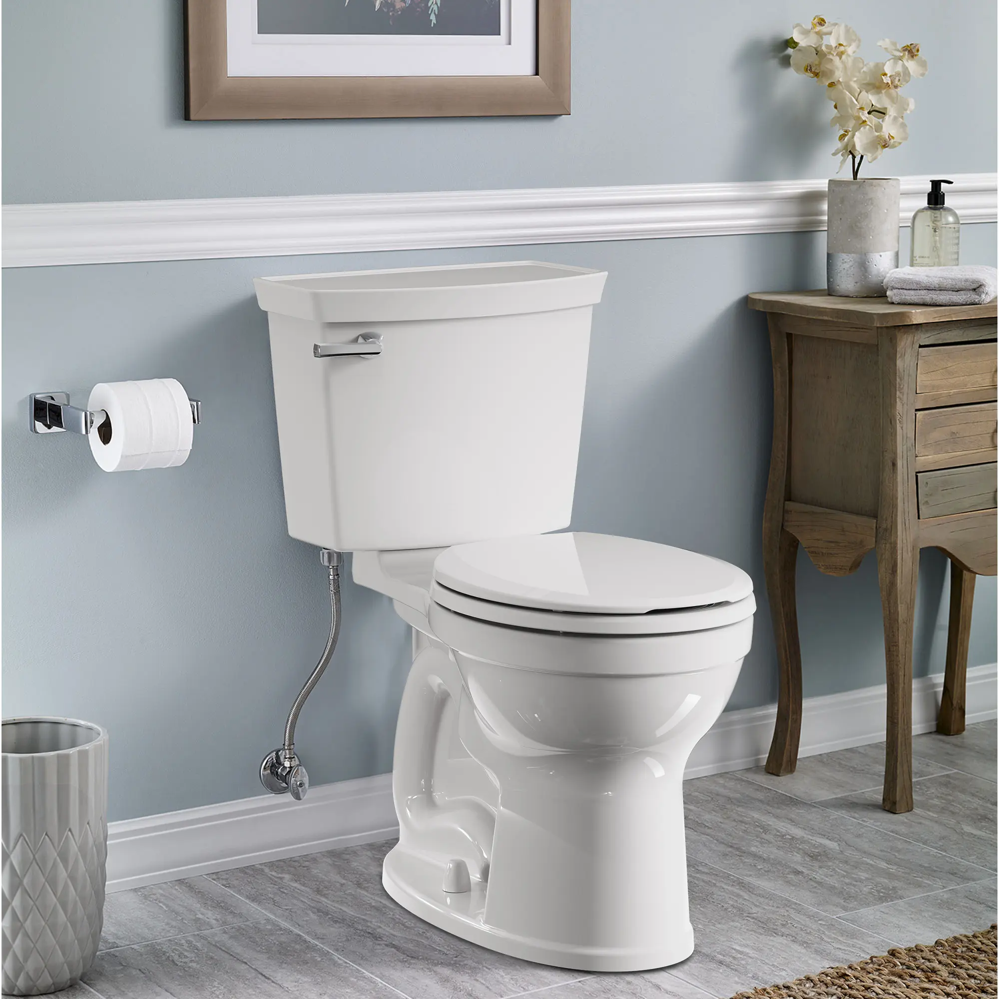 Champion®4 Two-Piece 1.6 gpf/6.0 Lpf Chair Height Round-Front Toilet with Seat - Image 8